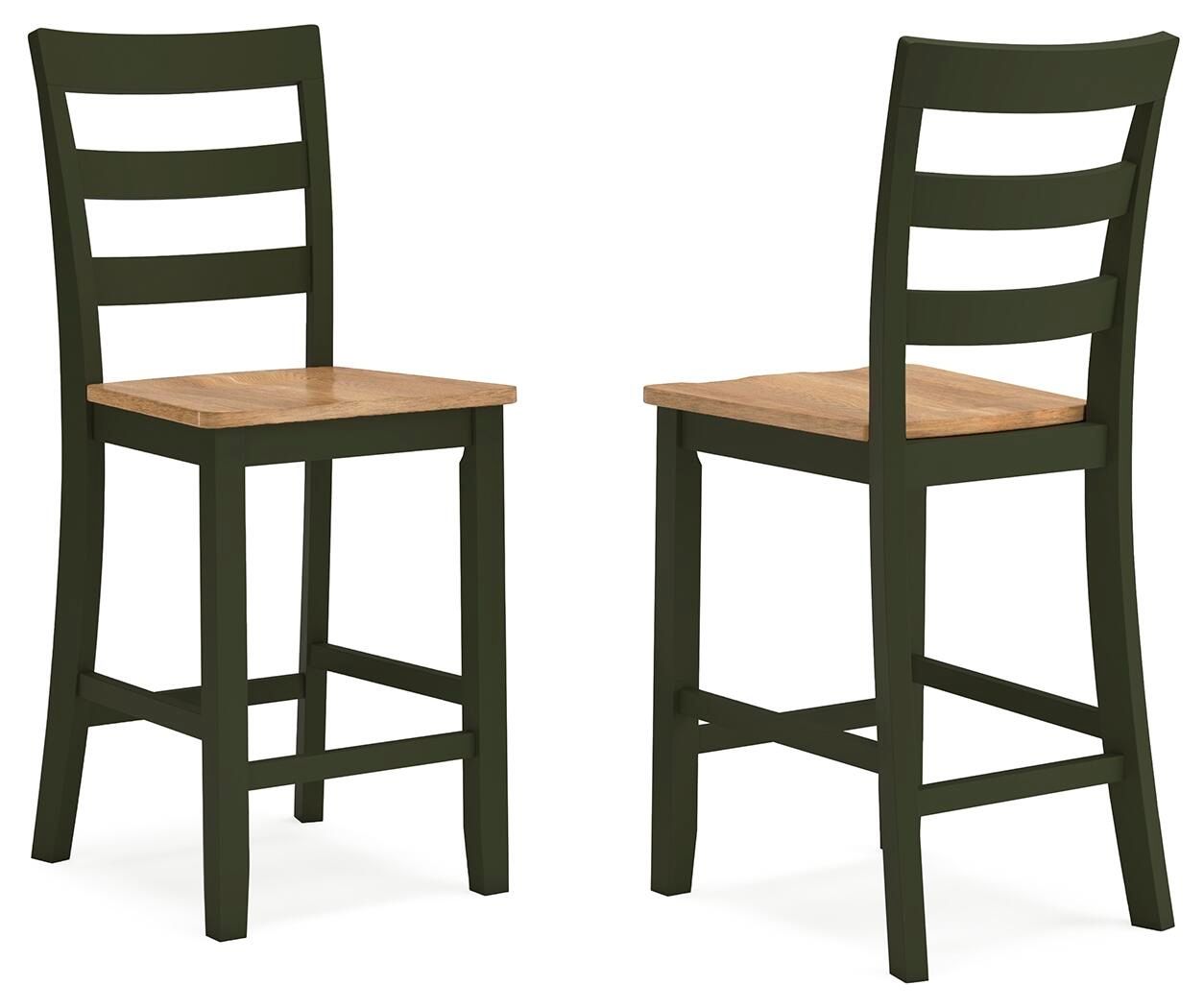 Gesthaven – Barstool (Set of 2) – Natural / Green