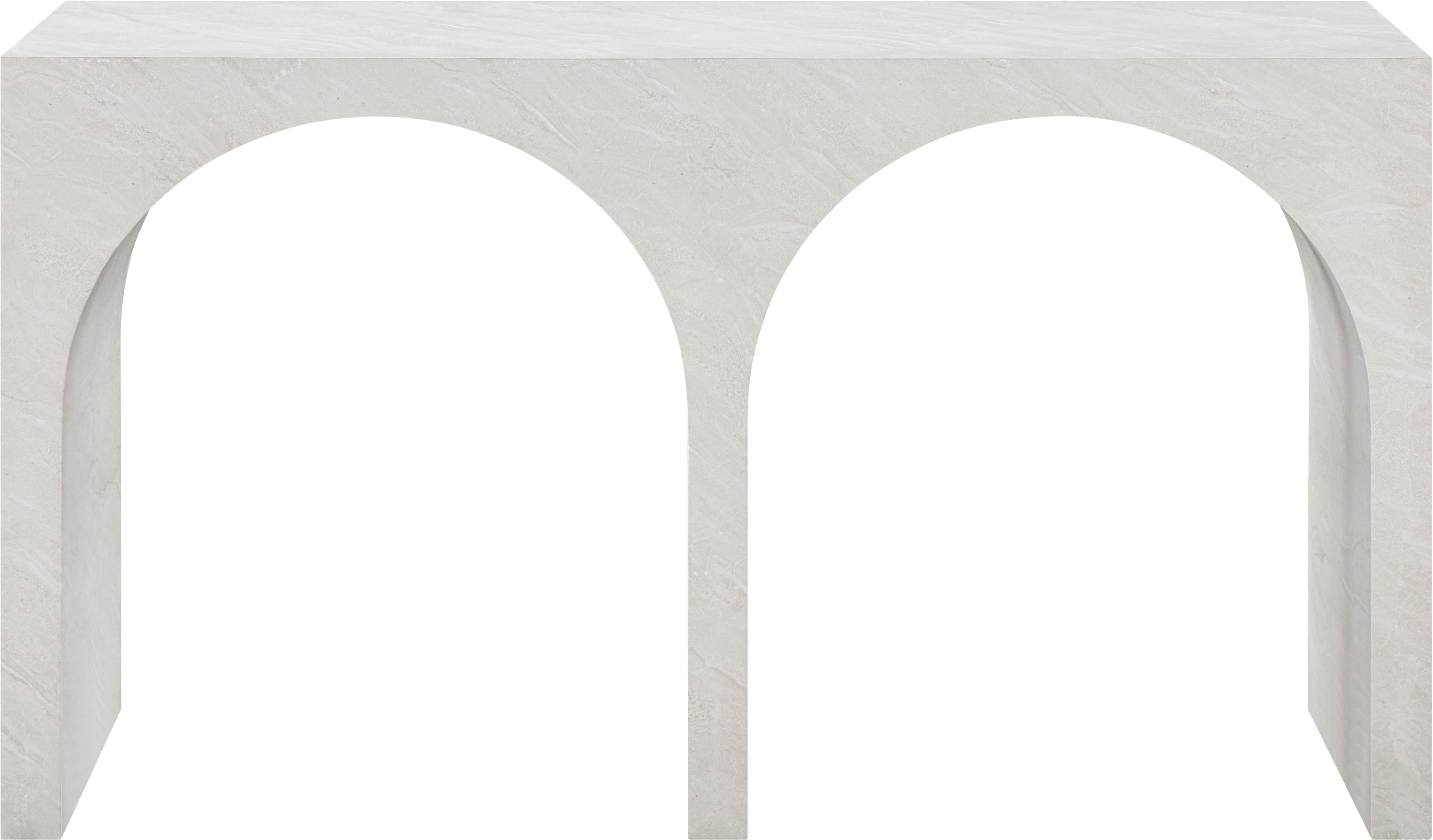 Faenza - Marble Finish Console Table - White