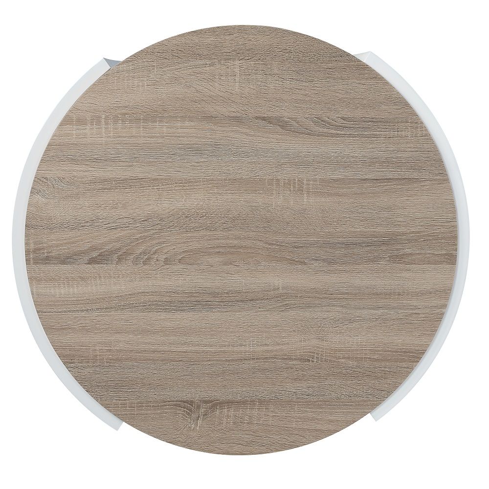 Zoma - Coffee Table - Oak & White High Gloss, white, view 2