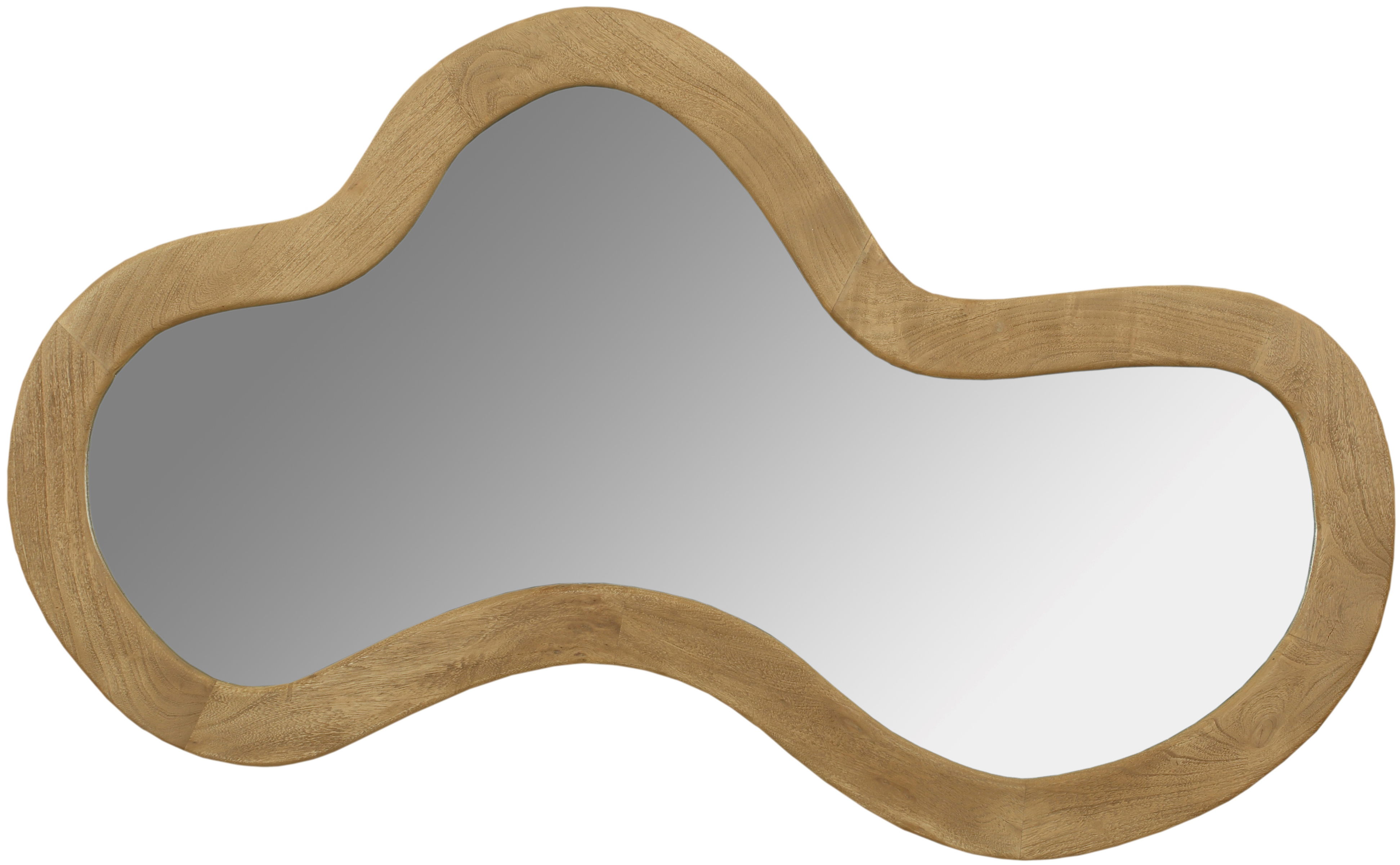 Oblique - 48" Oak Wood Mirror - Brown