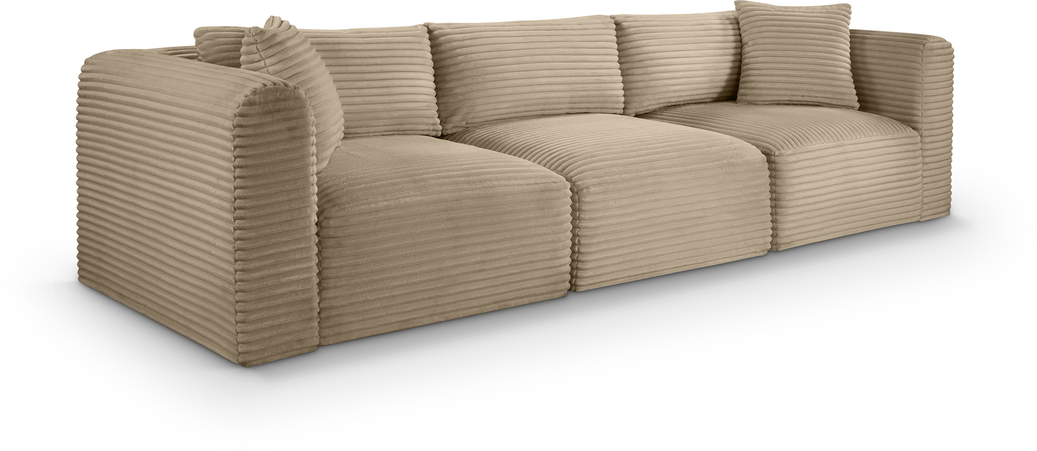 Shaggy - 3 Seat Modular Sofa - Taupe