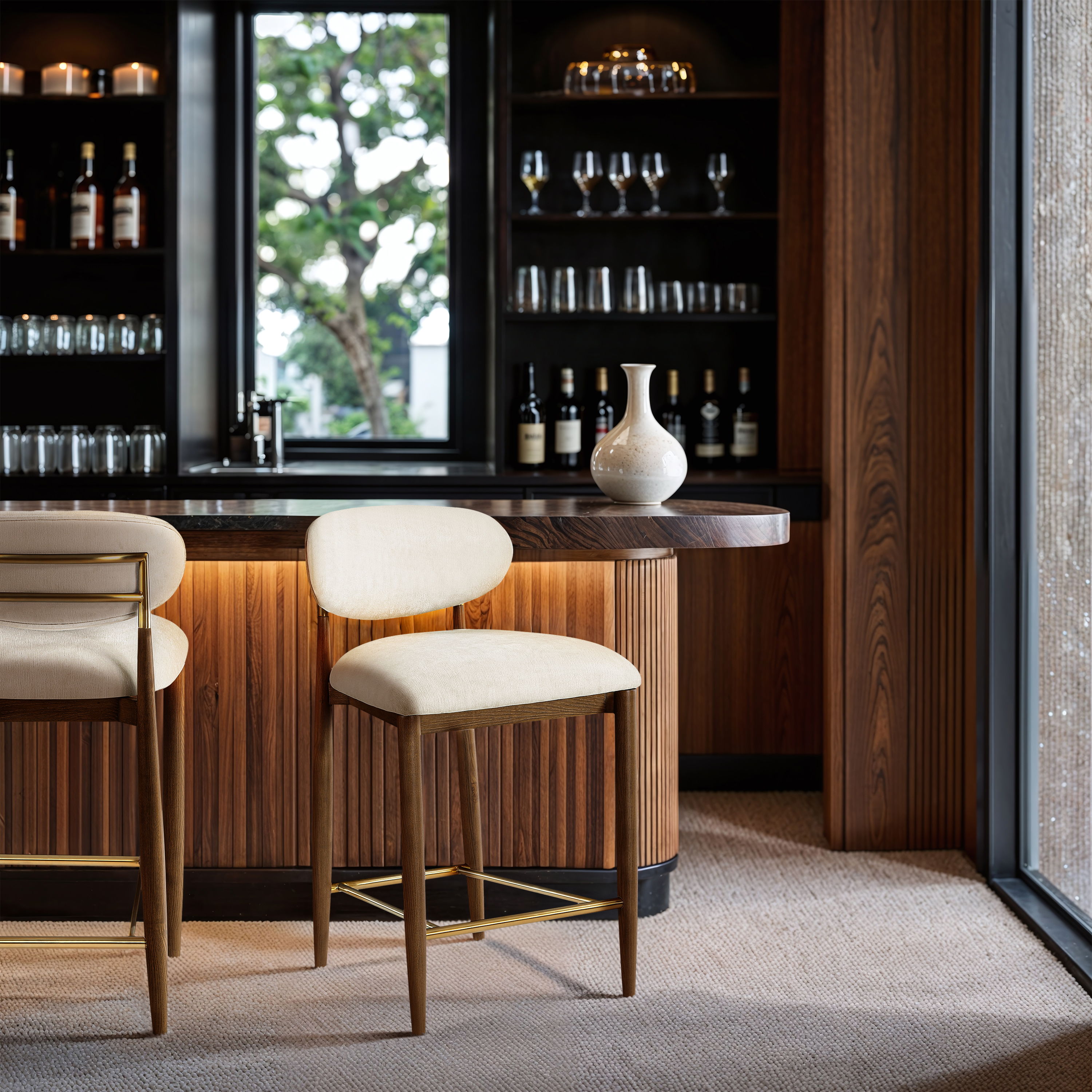 Riccio - Stool - Beige