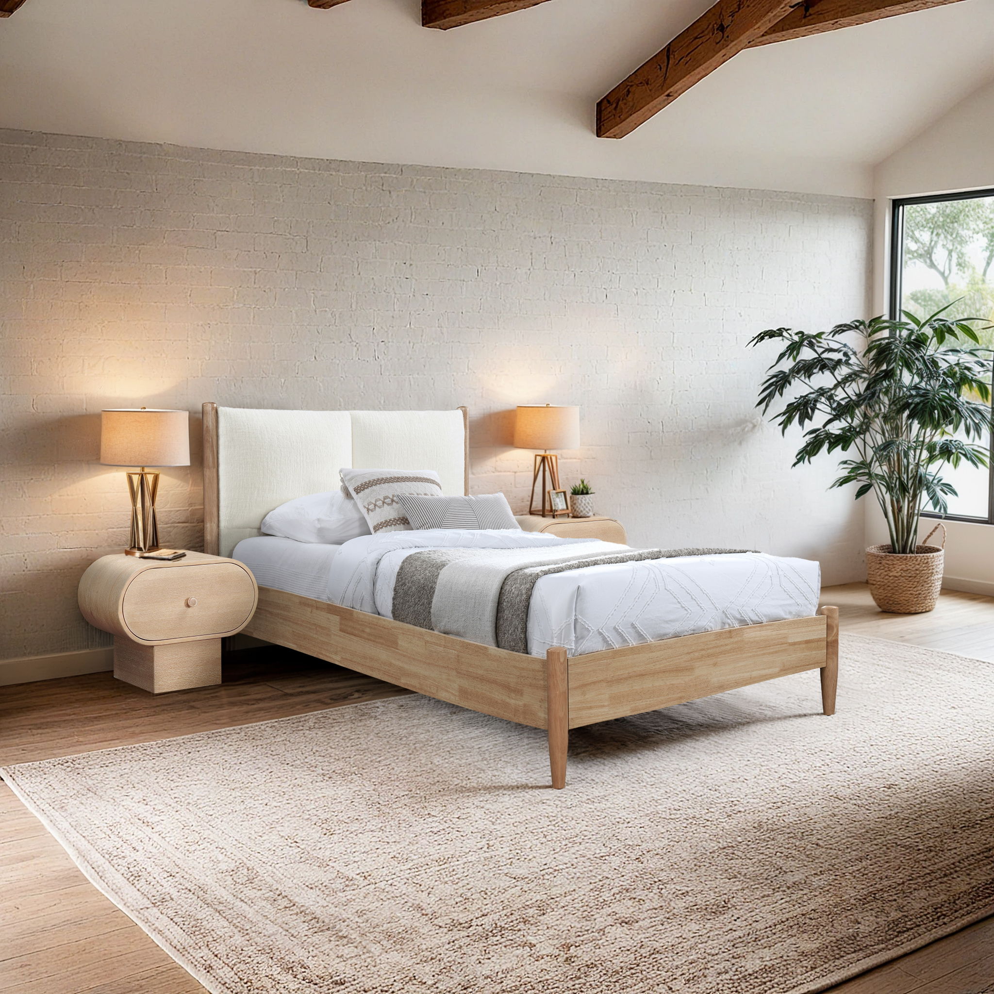 Arbor - Twin Bed - Cream