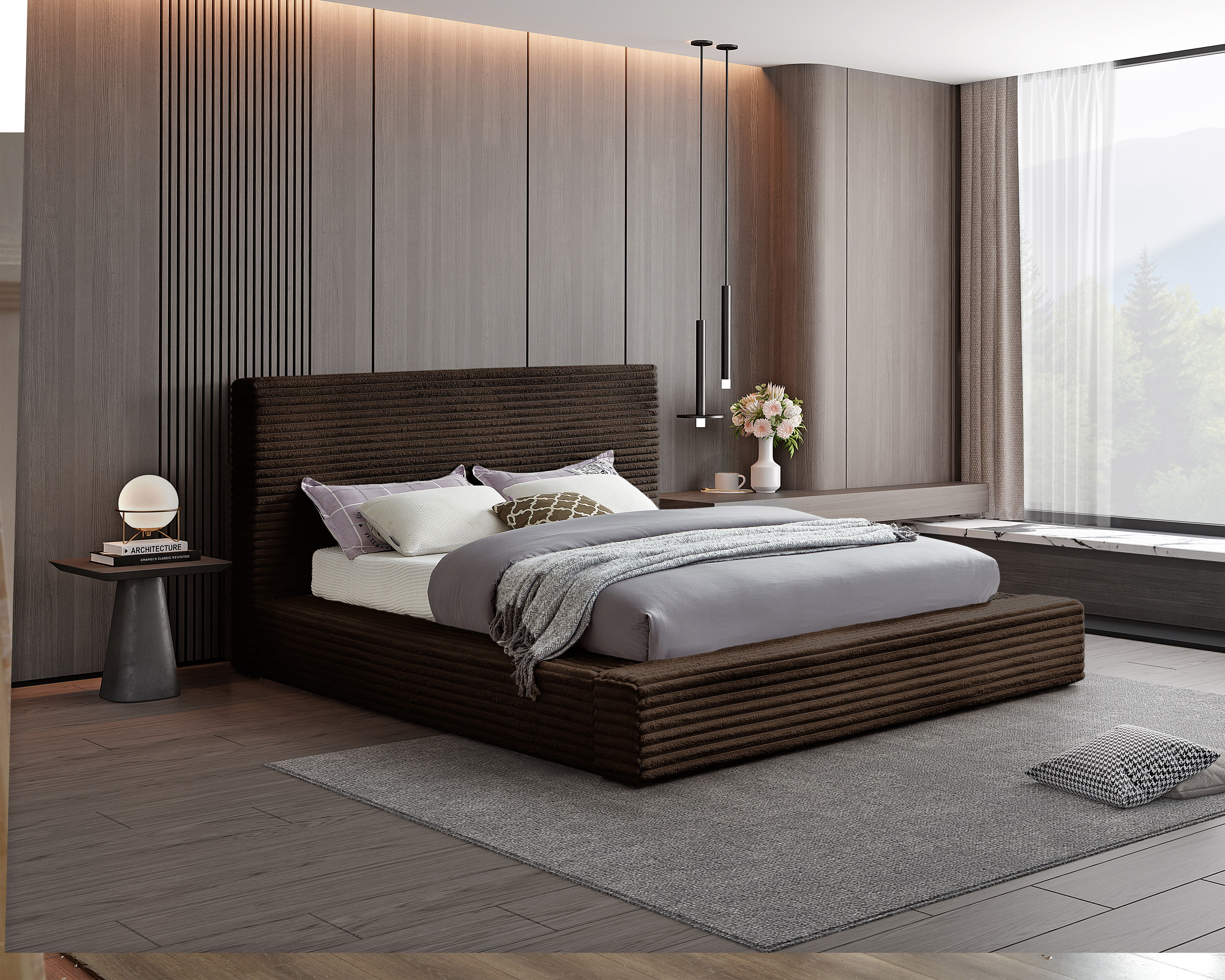 Dexter - King Bed - Brown