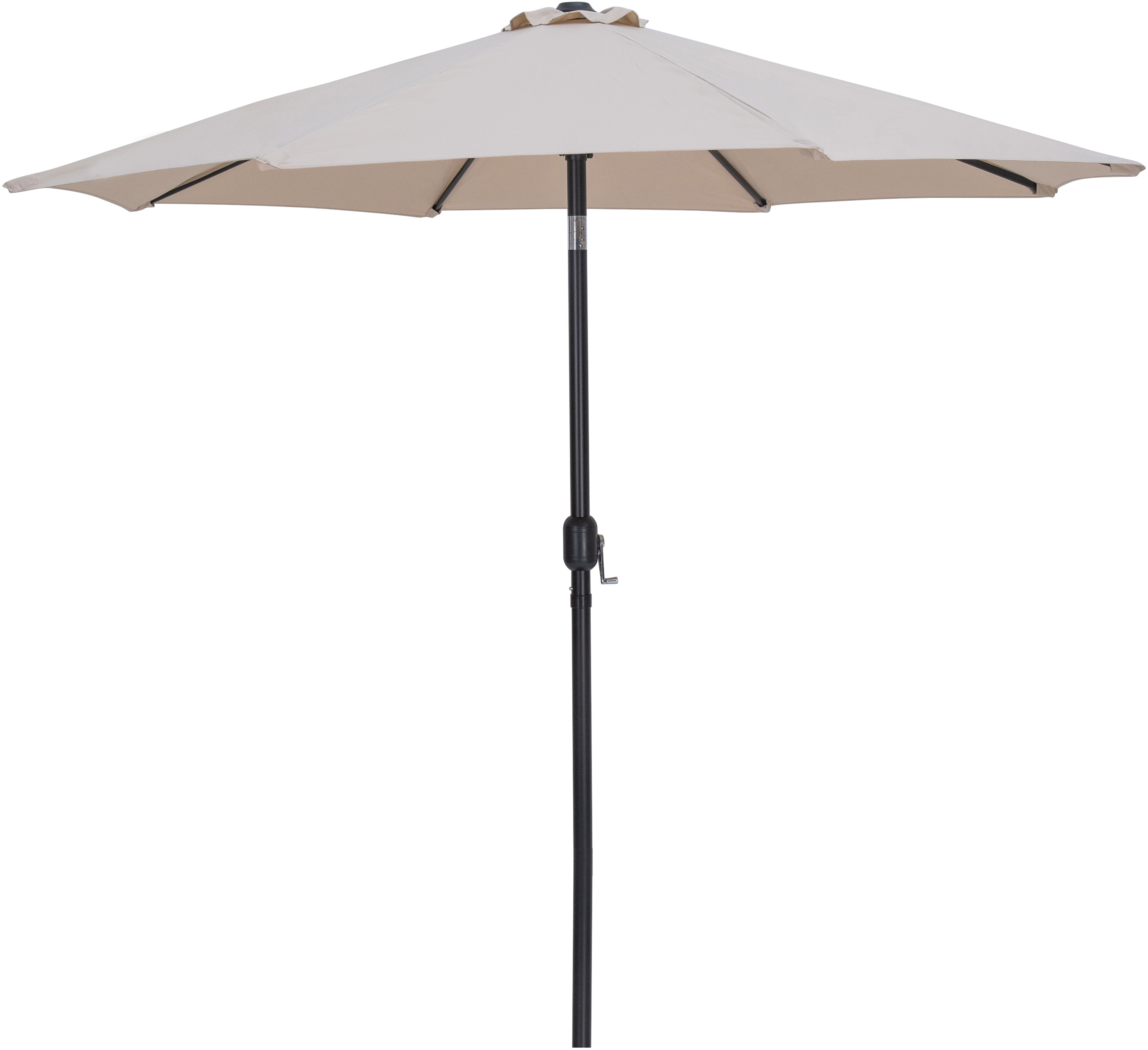 Fiji - Aluminum Patio Umbrella With Square Black Base - Beige