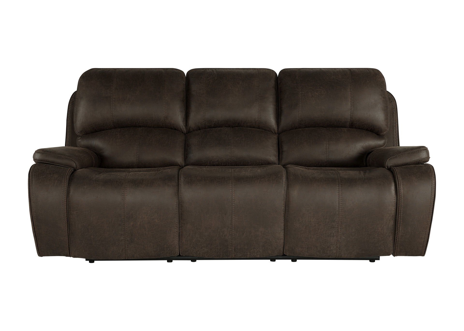 Brookings - Sofa With Dual Recliner - Brown