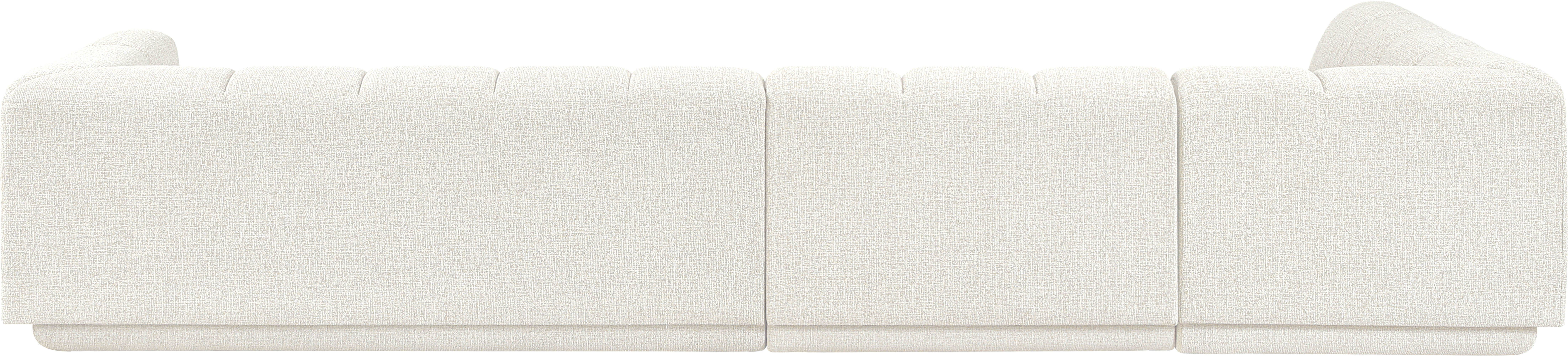 Modari - Fabric Upholstered 3 Piece LAF Modular Sectional - Cream
