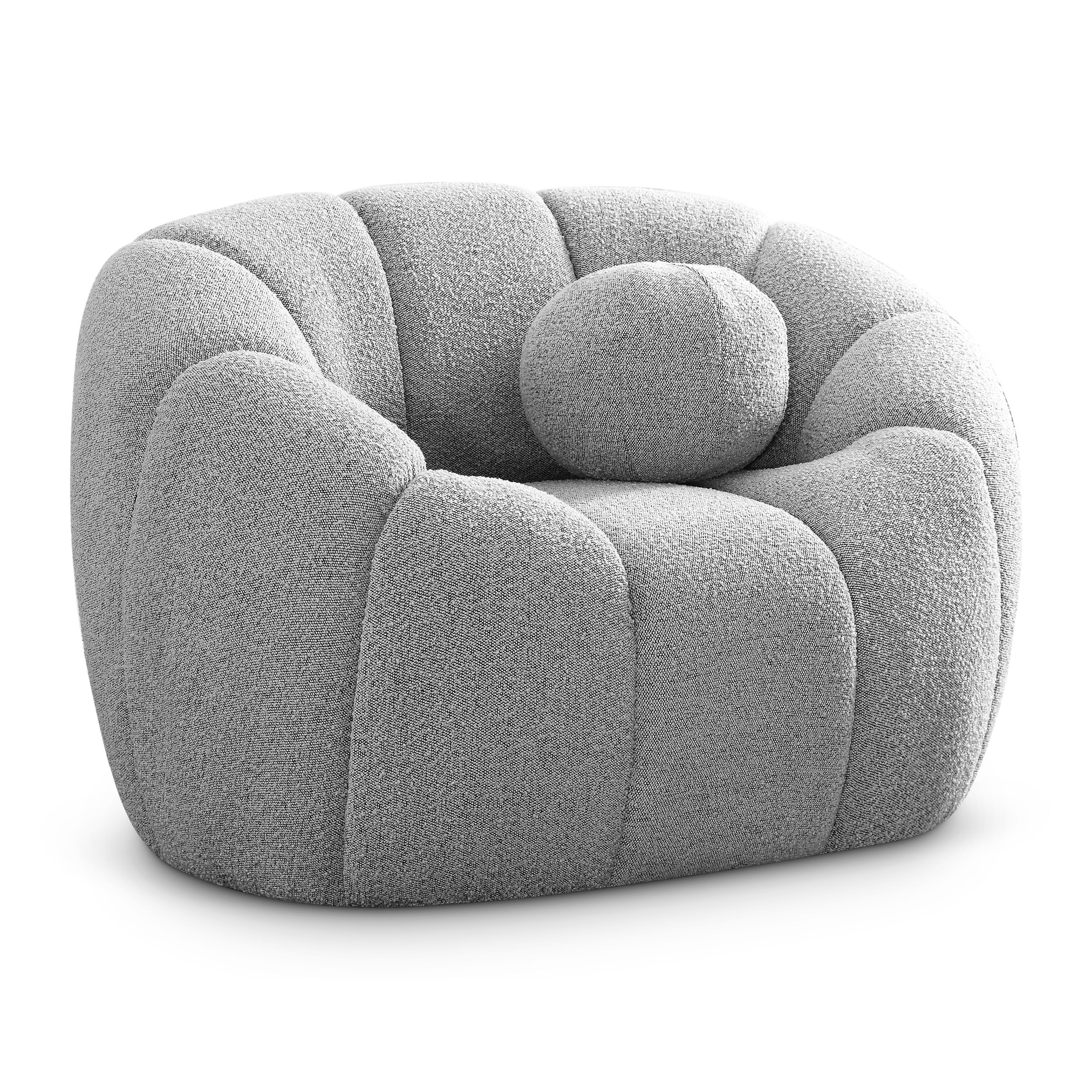 Elijah - Boucle Chair - Gray