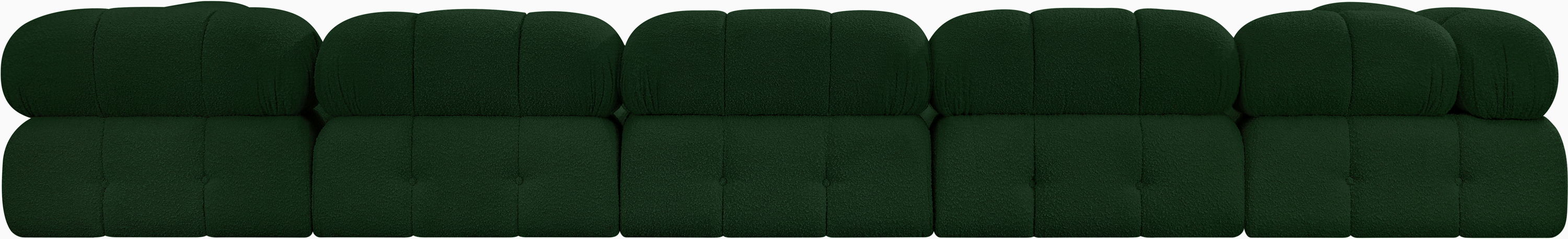 Ames - 6 Piece Modular L-Shaped Sectional - Green
