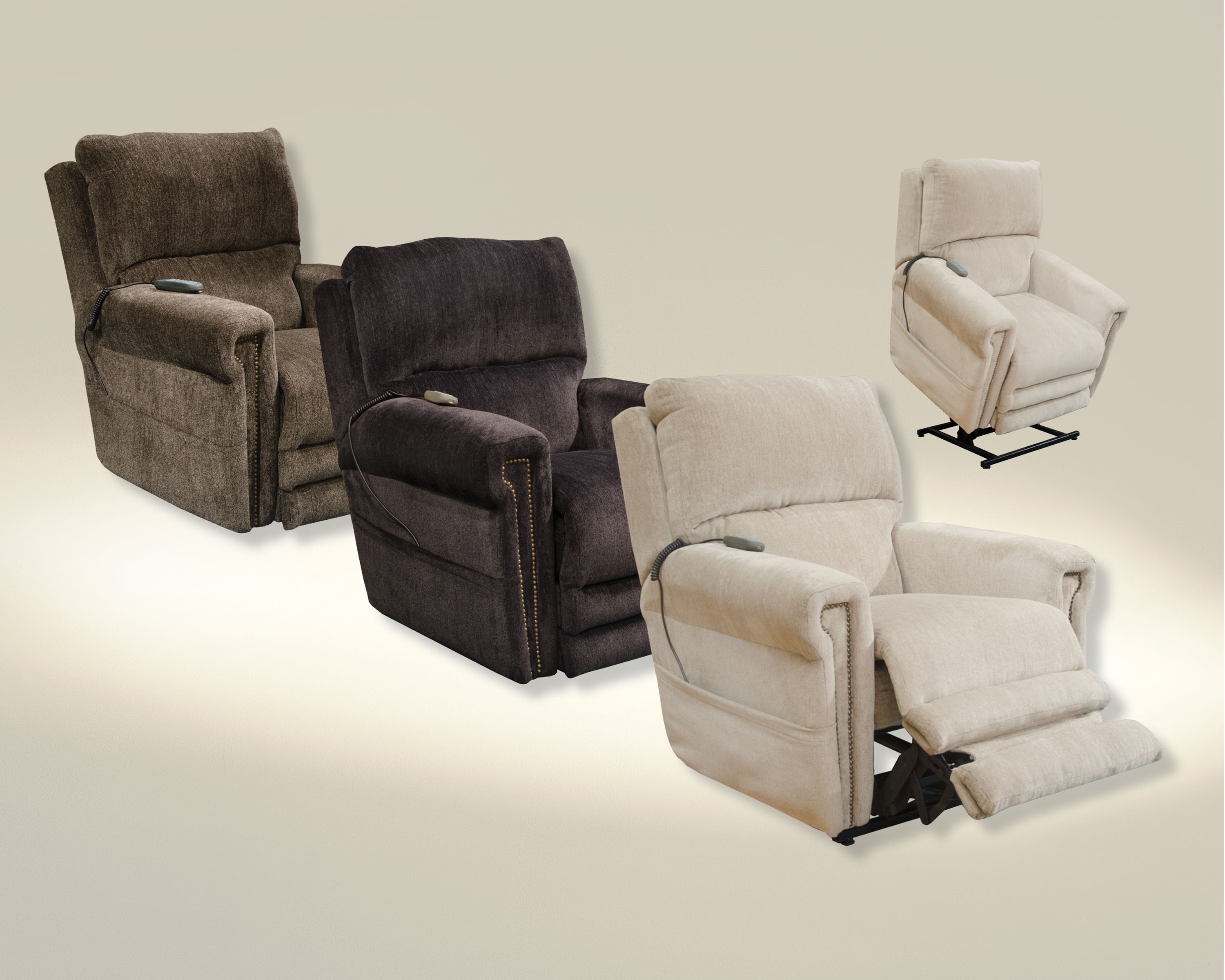 Warner - Power Headrest With Lumbar Power Lay Flat Recliner - Tiger`s Eye