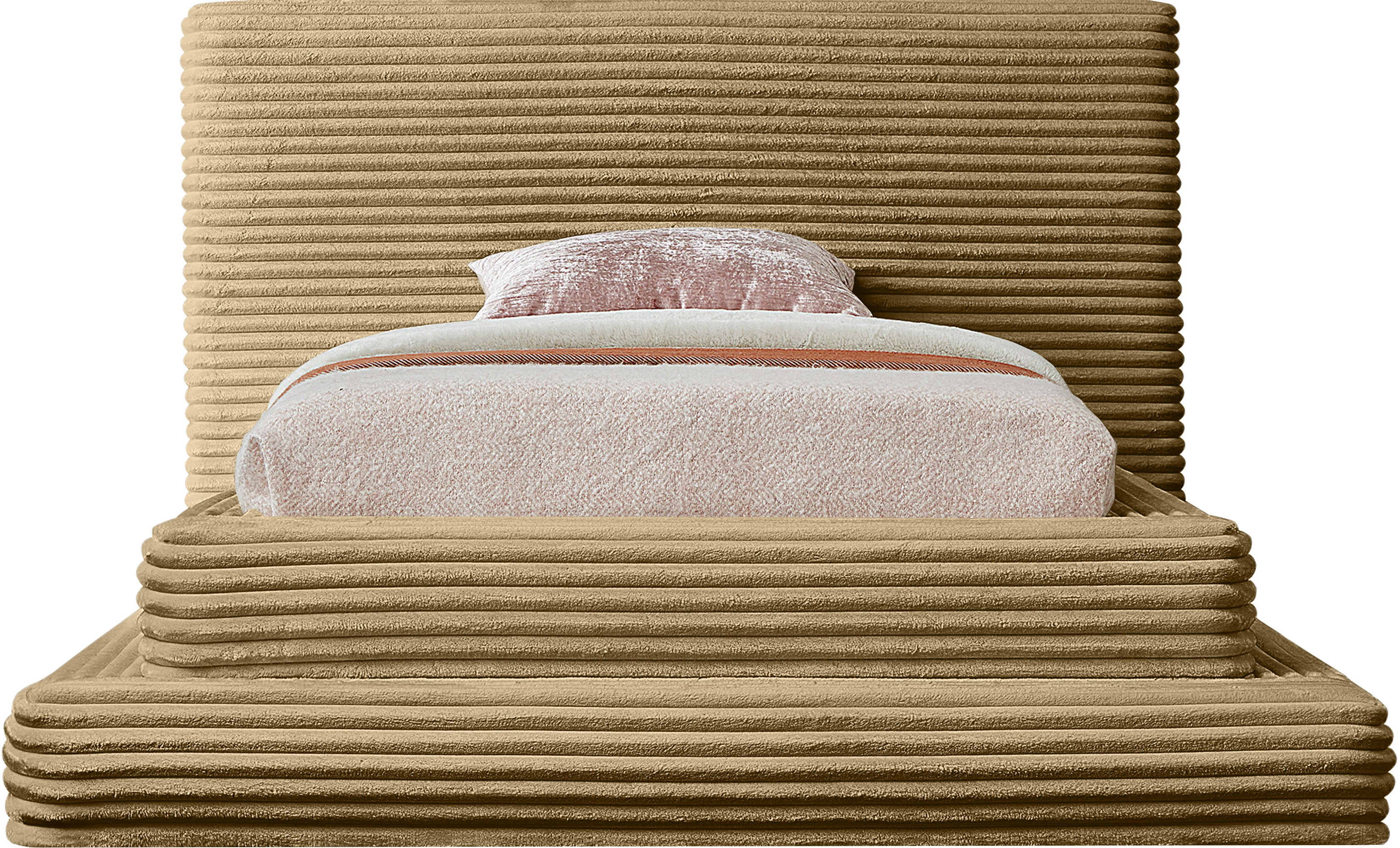 Drew - Twin Bed - Camel