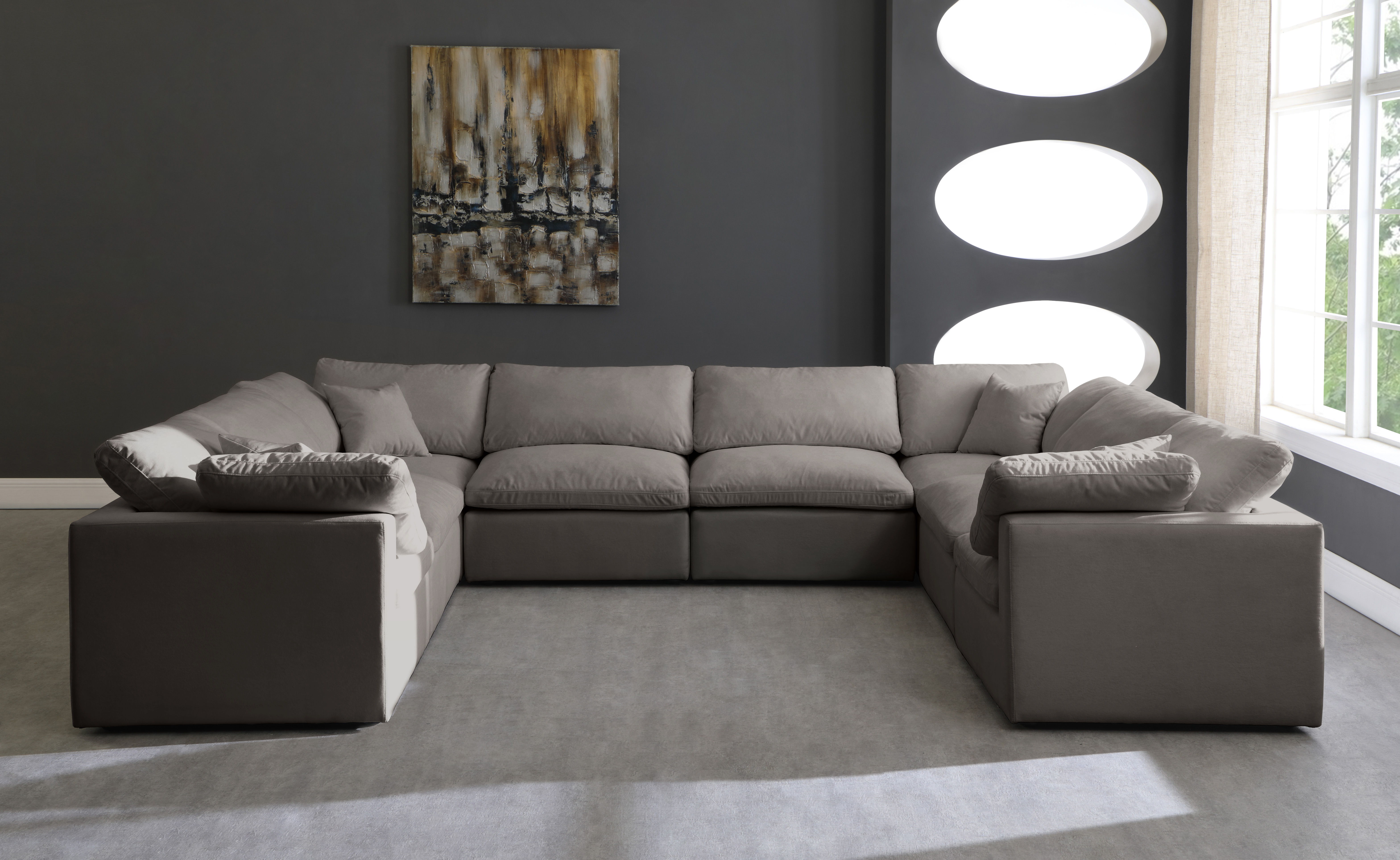Plush - 8 Piece Modular Sectional - Gray