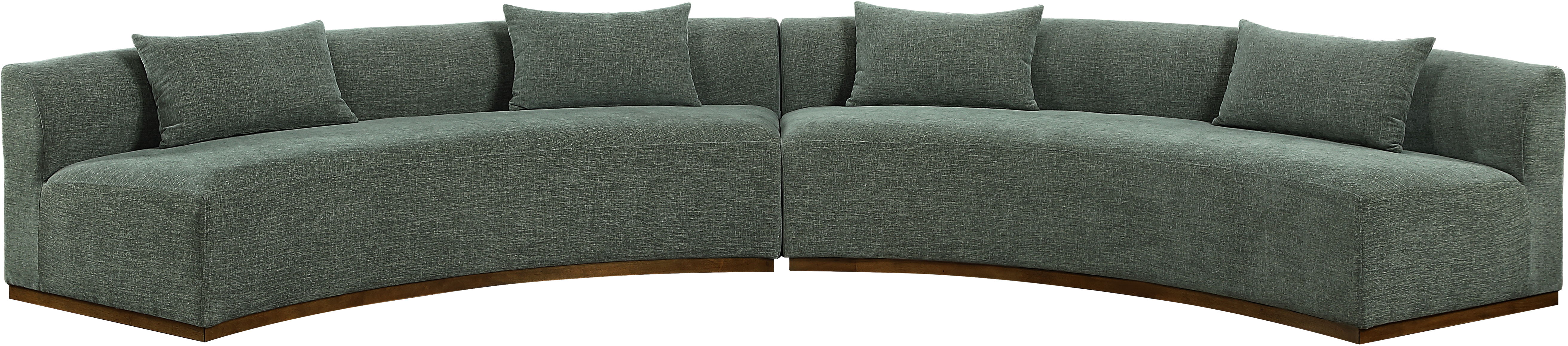 Avanti - 182.5" Chenille Fabric Upholstered 2 Piece Modular Sectional - Olive