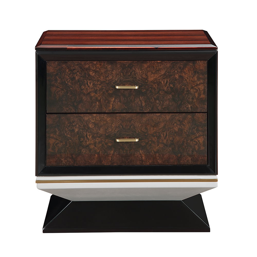 Jamonica - Nightstand With 2 Drawers - Dark Brown, dark brown, view 3