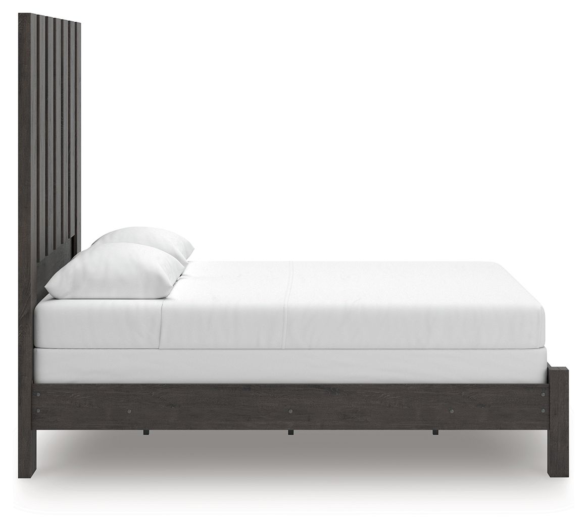 Ashley Furniture Fraluna - Queen Panel Bed - Charcoal - Image 7