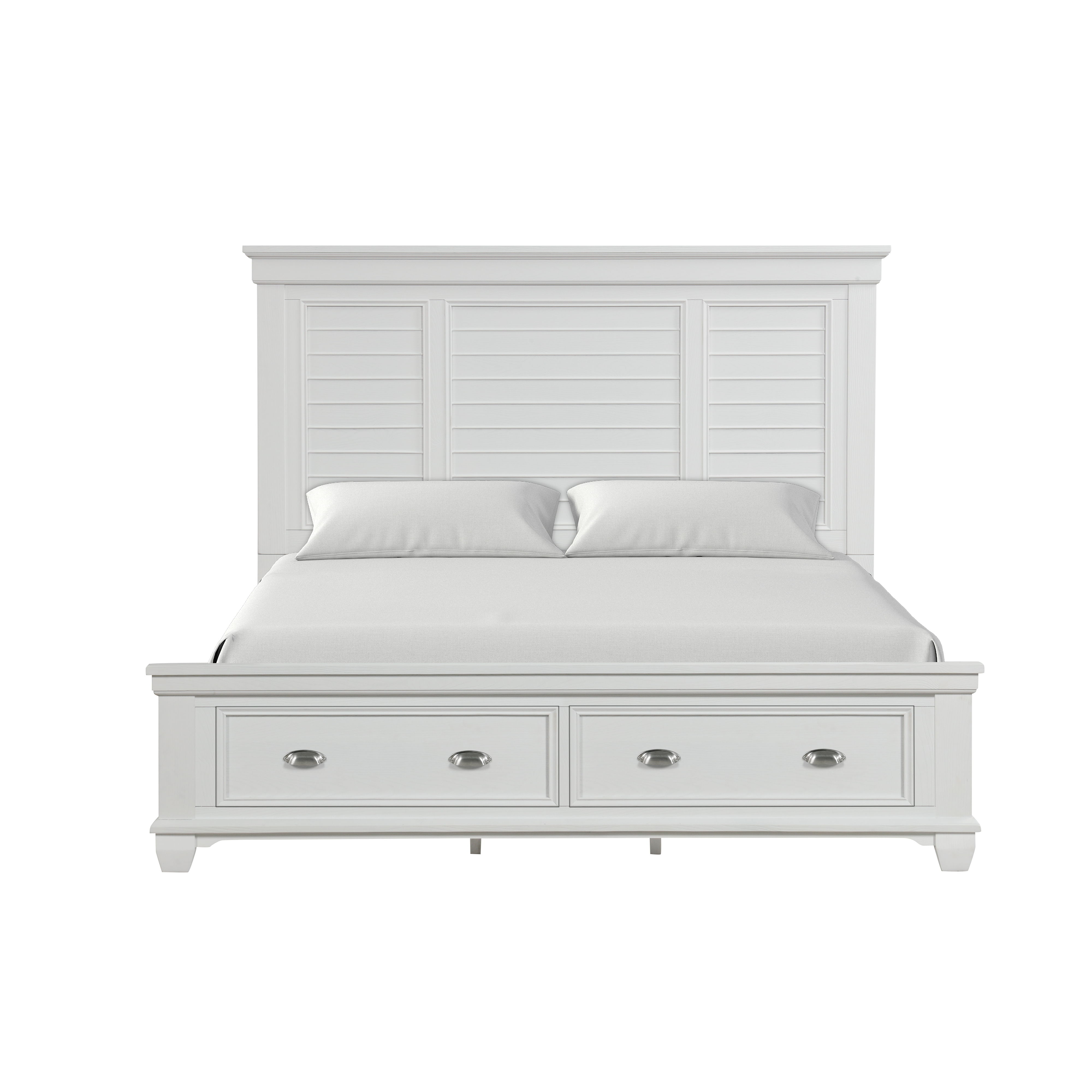 Jamestown - 6/6 Eastern King Bed With Storage - White