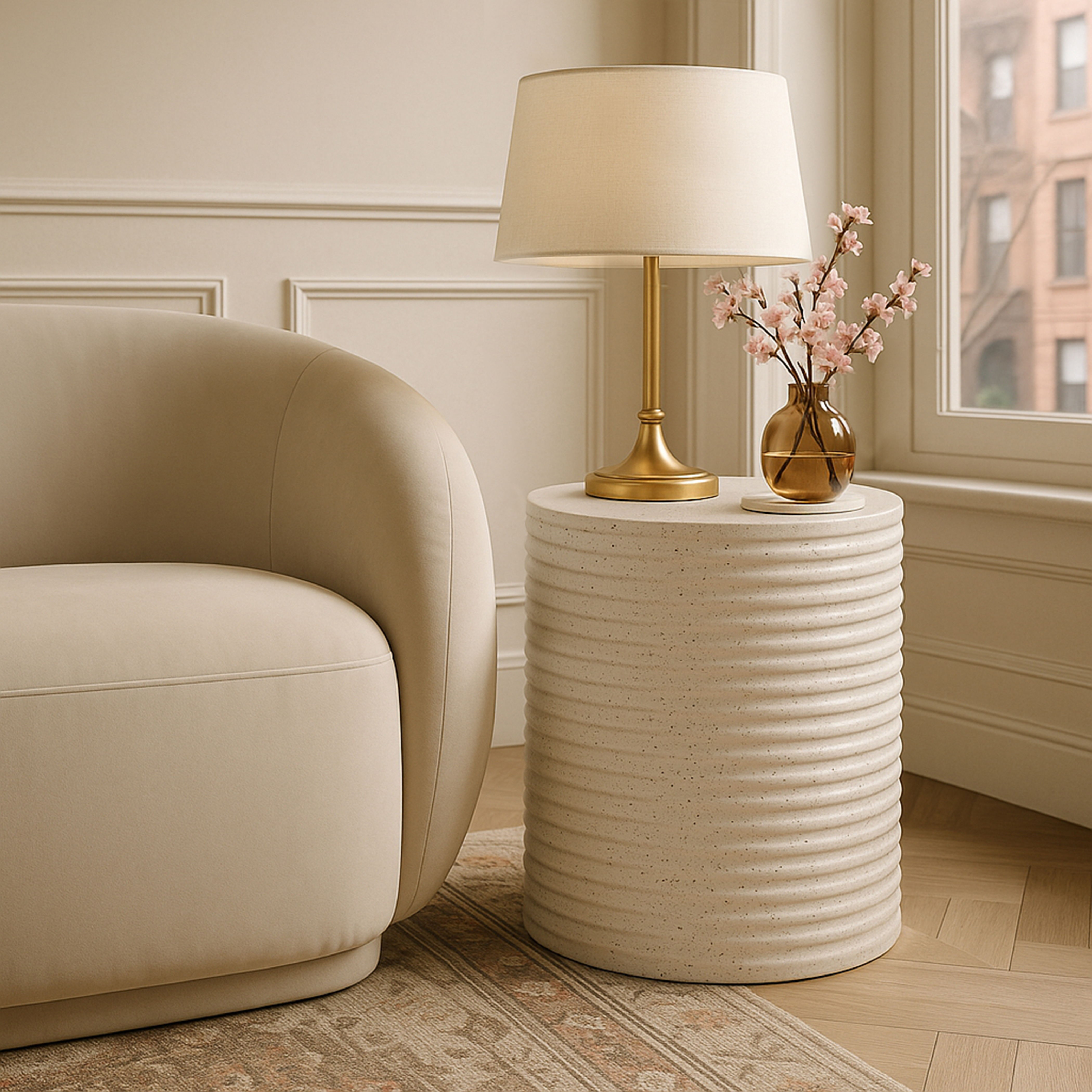 Nobi - Concrete End Table - Terrazzo