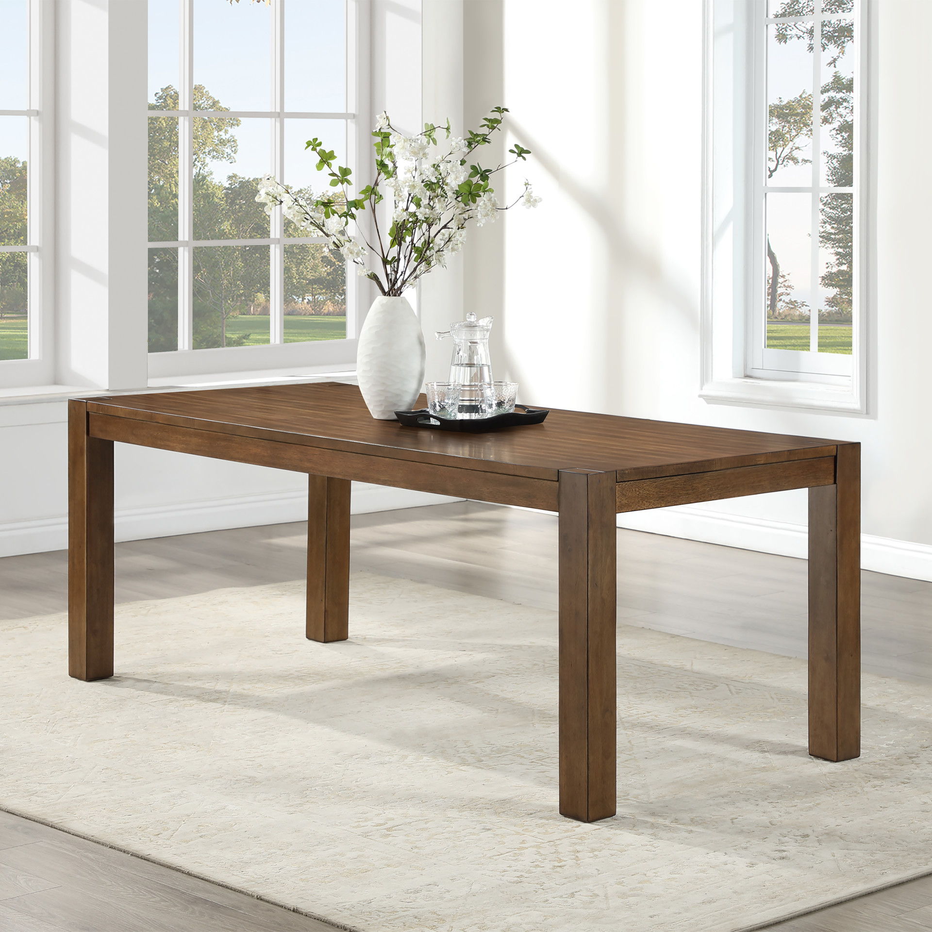 Phoenix - 78" Dining Table - Chestnut, light brown