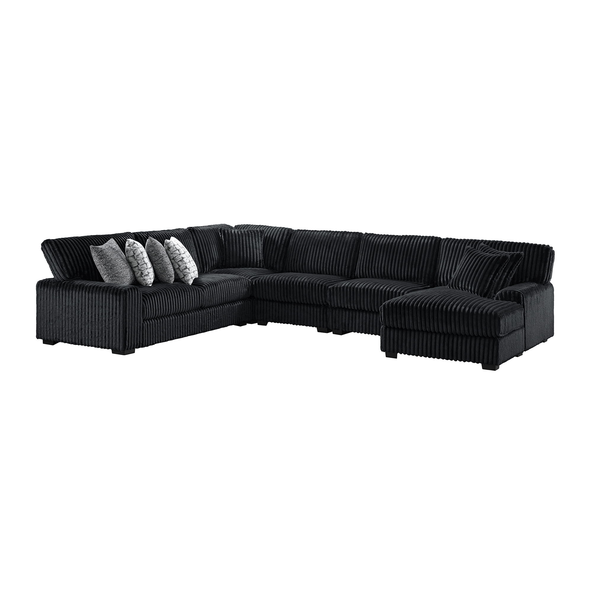 5 Pc · Sectional Set With RHF Chaise 2 Self Pillows