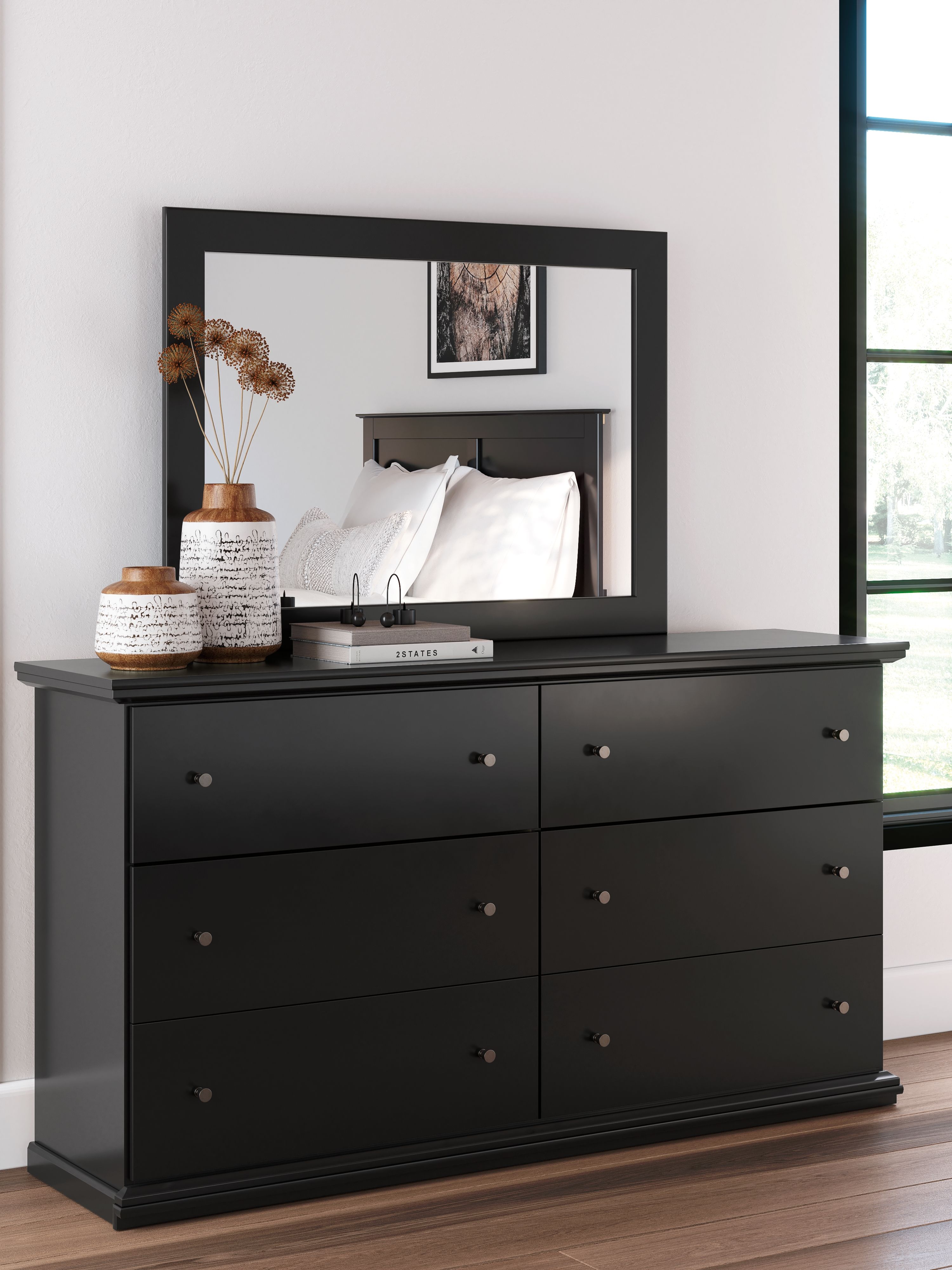 Maribel - Dresser and Mirror - Black