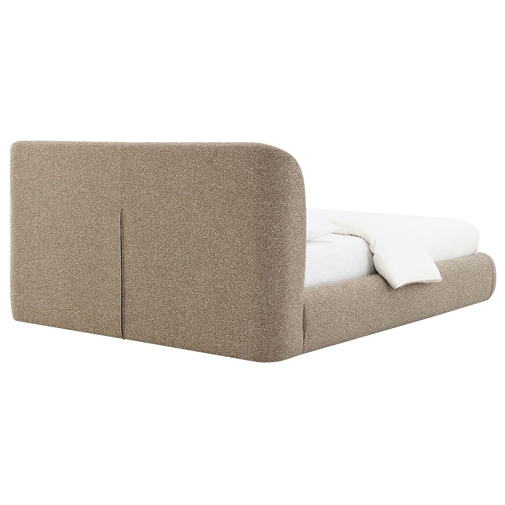 Erica - Eastern King Bed - Dark Beige Tweed, beige, view 4