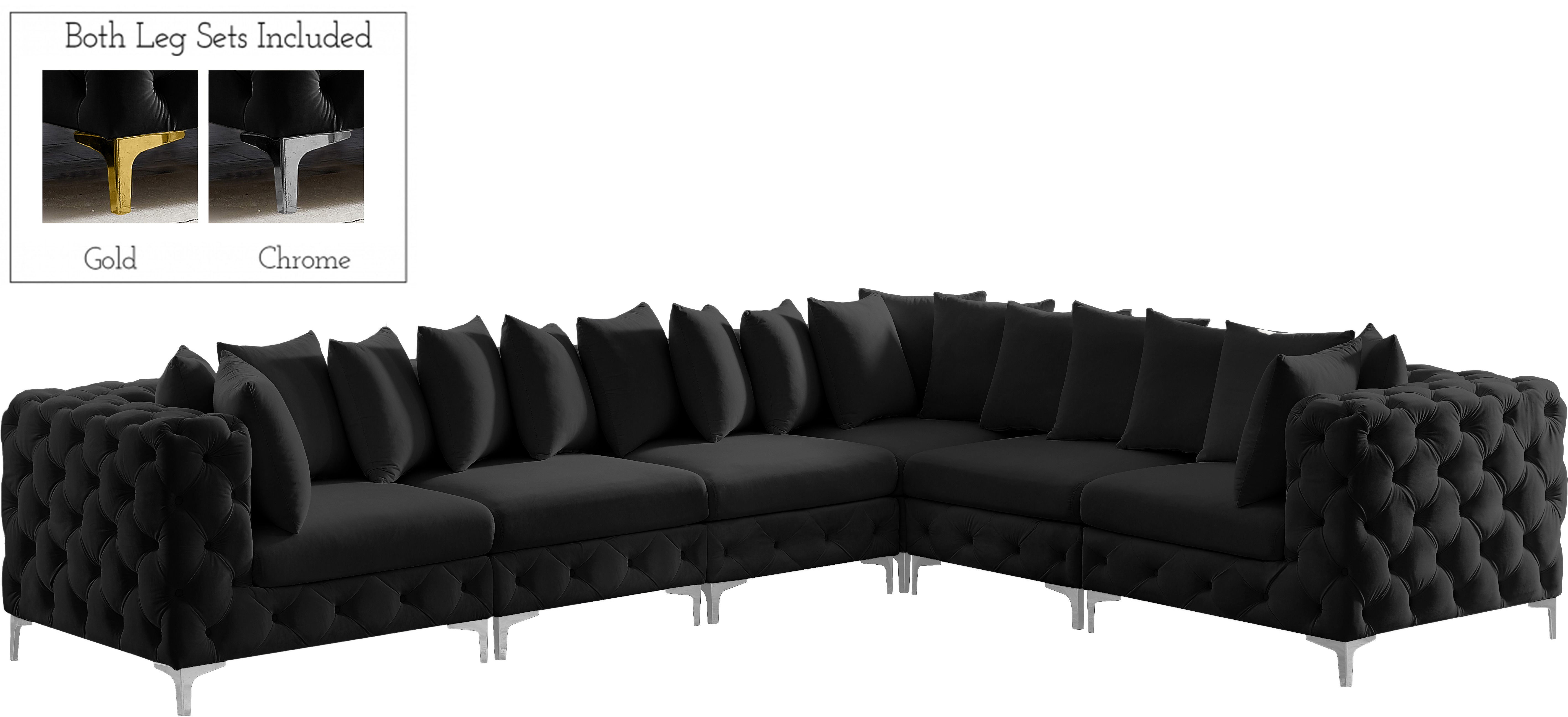 Tremblay - 6 Piece Modular Corner Sectional - Black