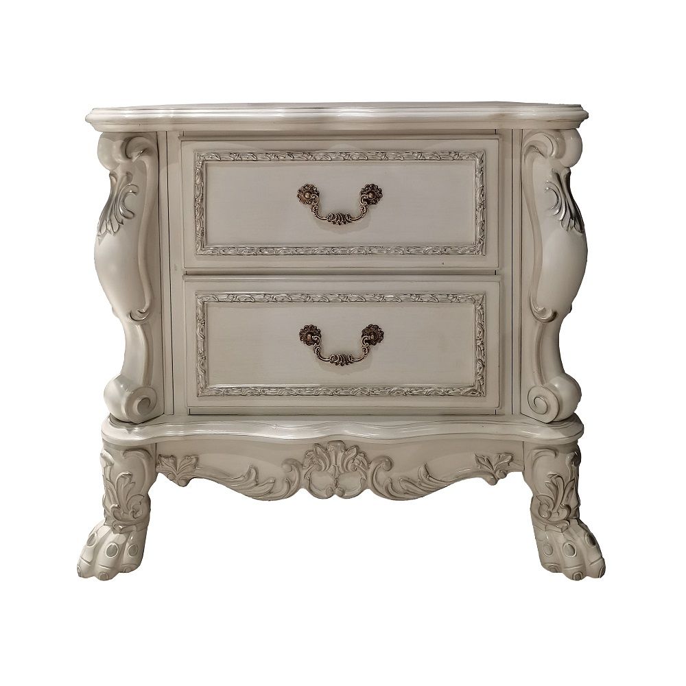 Dresden II - Nightstand - Bone White, white