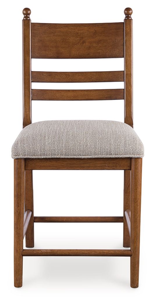 Ashley Furniture Greddinton - Upholstered Barstool (Set of 2) - Brown - Image 3