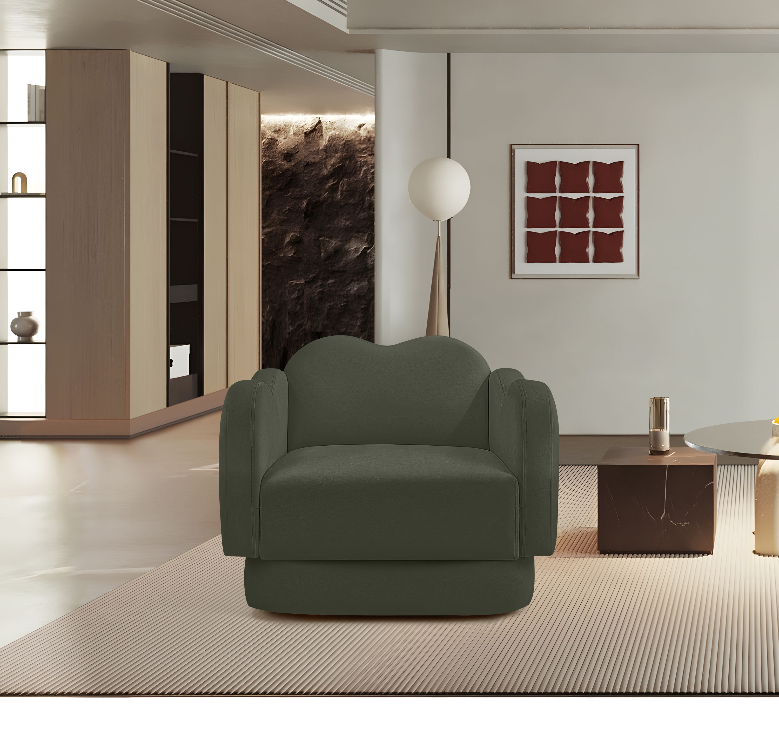 Bloom - Velvet Chair - Green