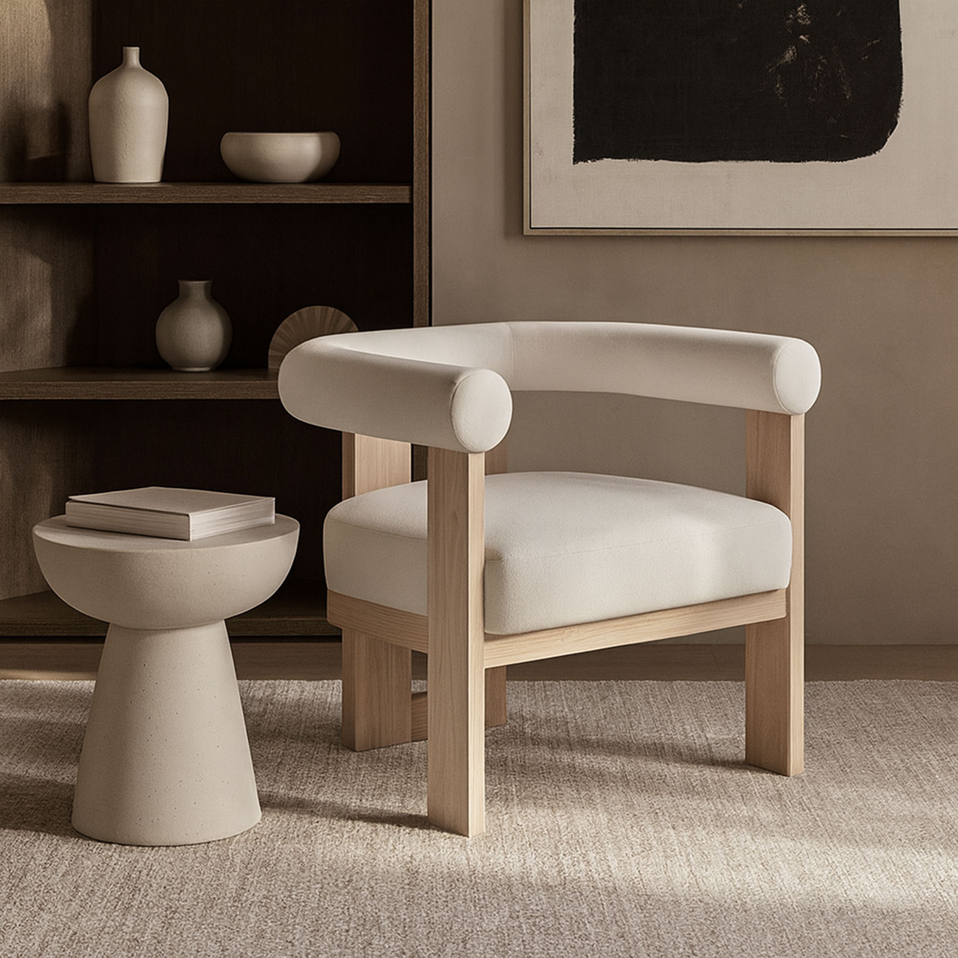 Arienzo - Performance Upholstered Accent Chair - Cream