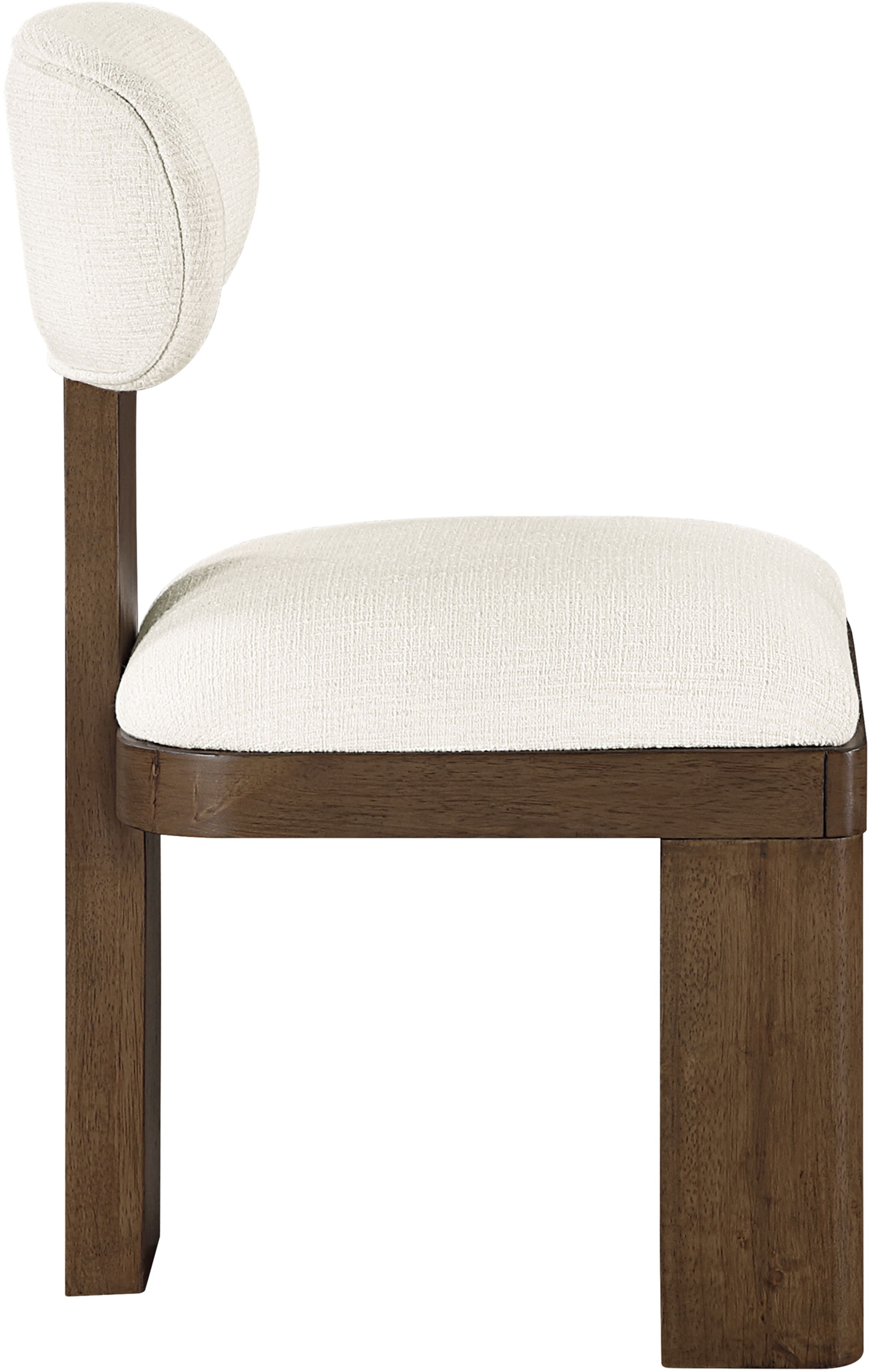 Timbra - Textured Fabric Upholstered Dining Chair (Set of 2) - Cream
