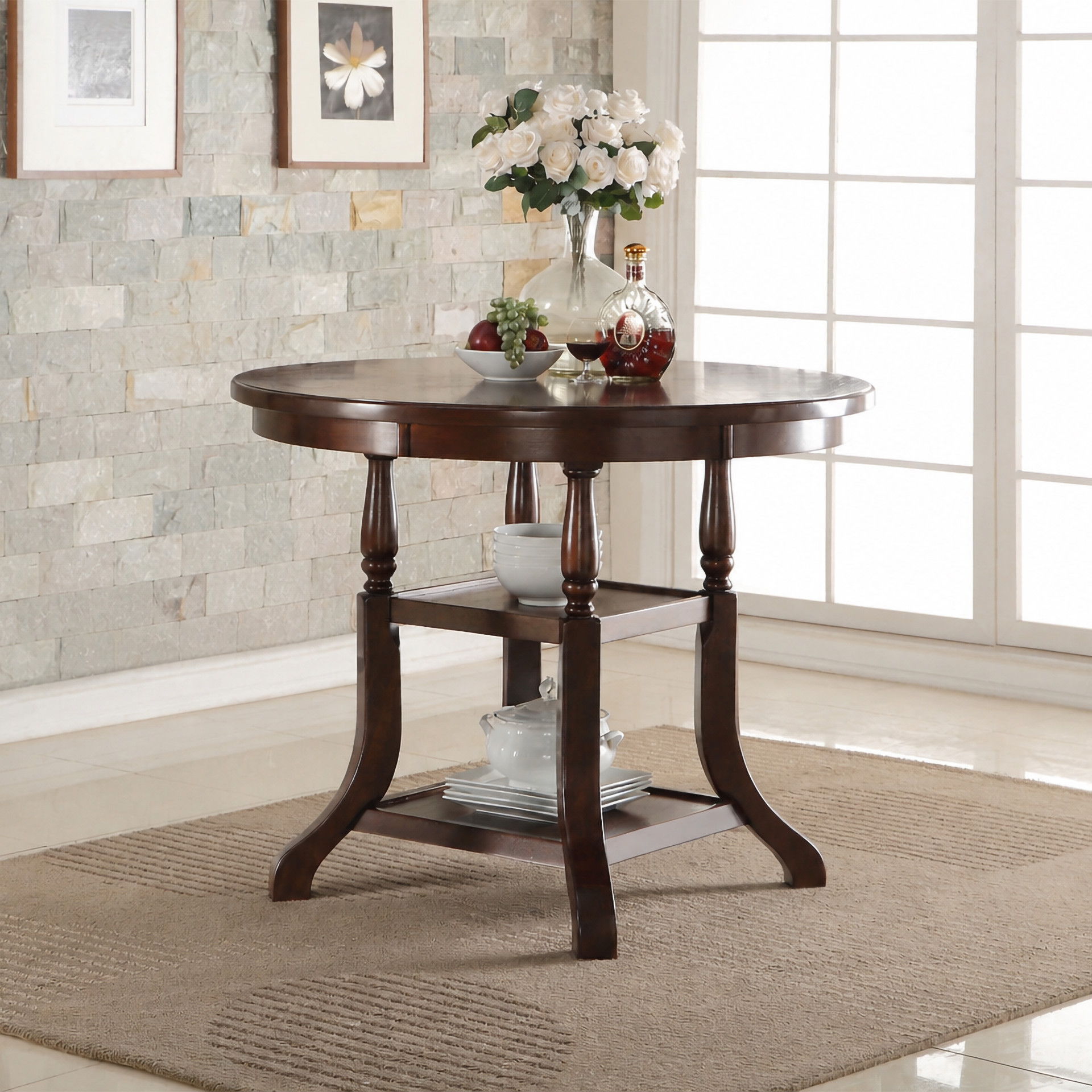 Bixby - Counter Dining Table - Espresso, dark brown, view 4