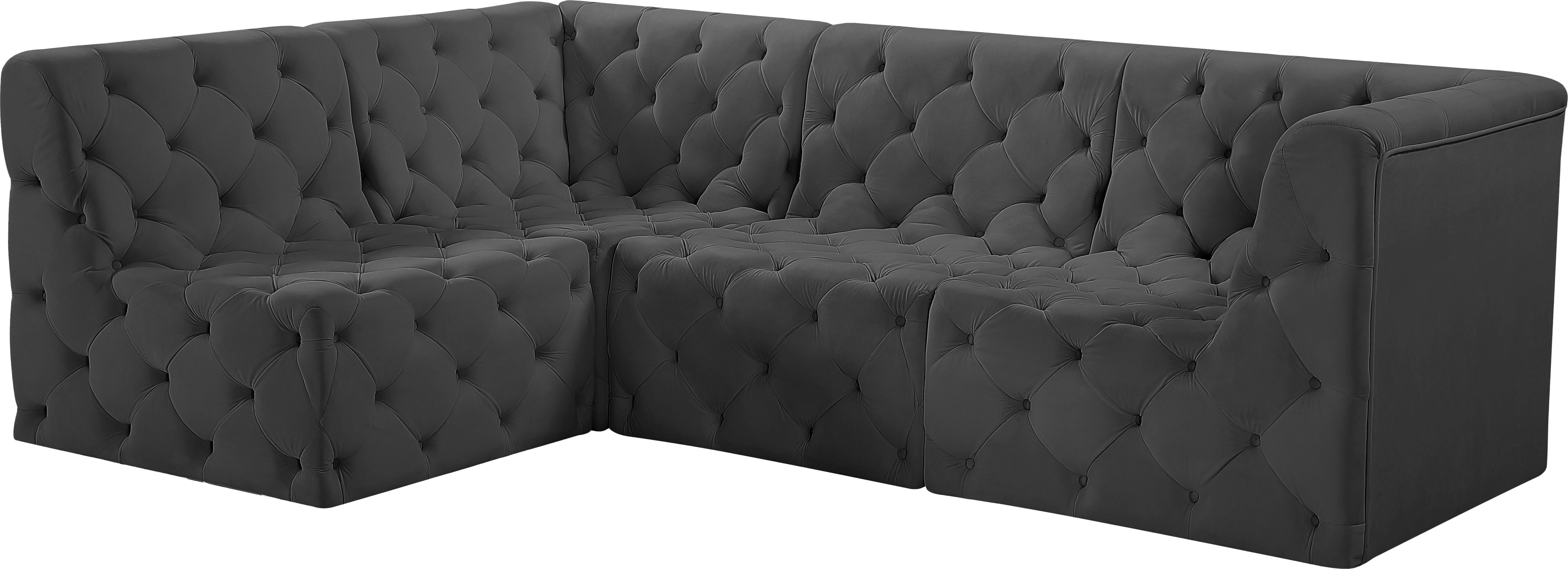 Tuft - 4 Piece Modular Sectional - Gray