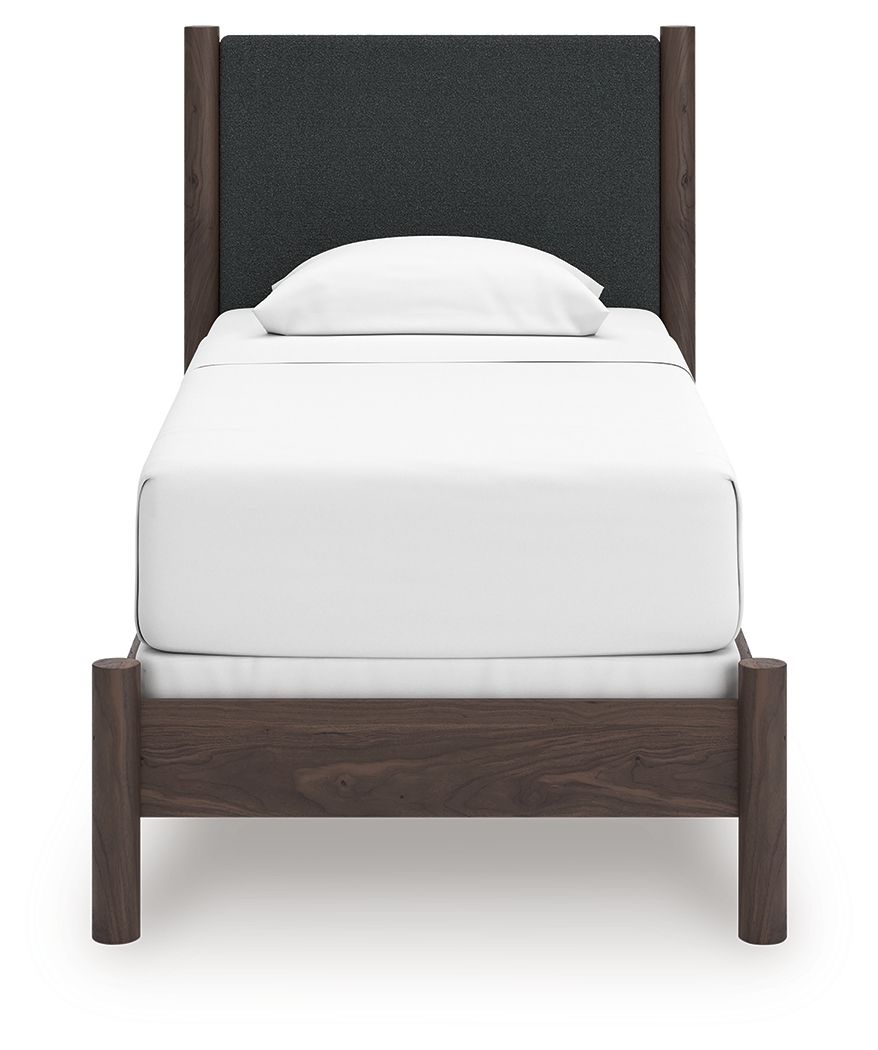 Ashley Furniture Pamytta - Twin Upholstered Panel Bed - Brown - Image 4
