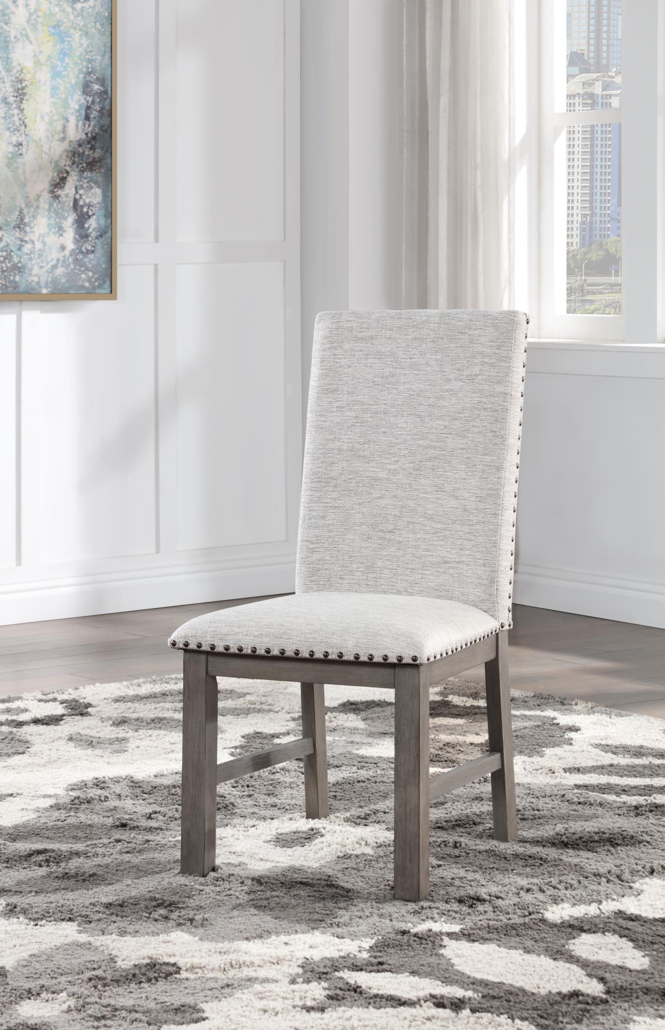 D111 - 5 Piece Dining Room Set (Table, 4 Chairs) - Gray