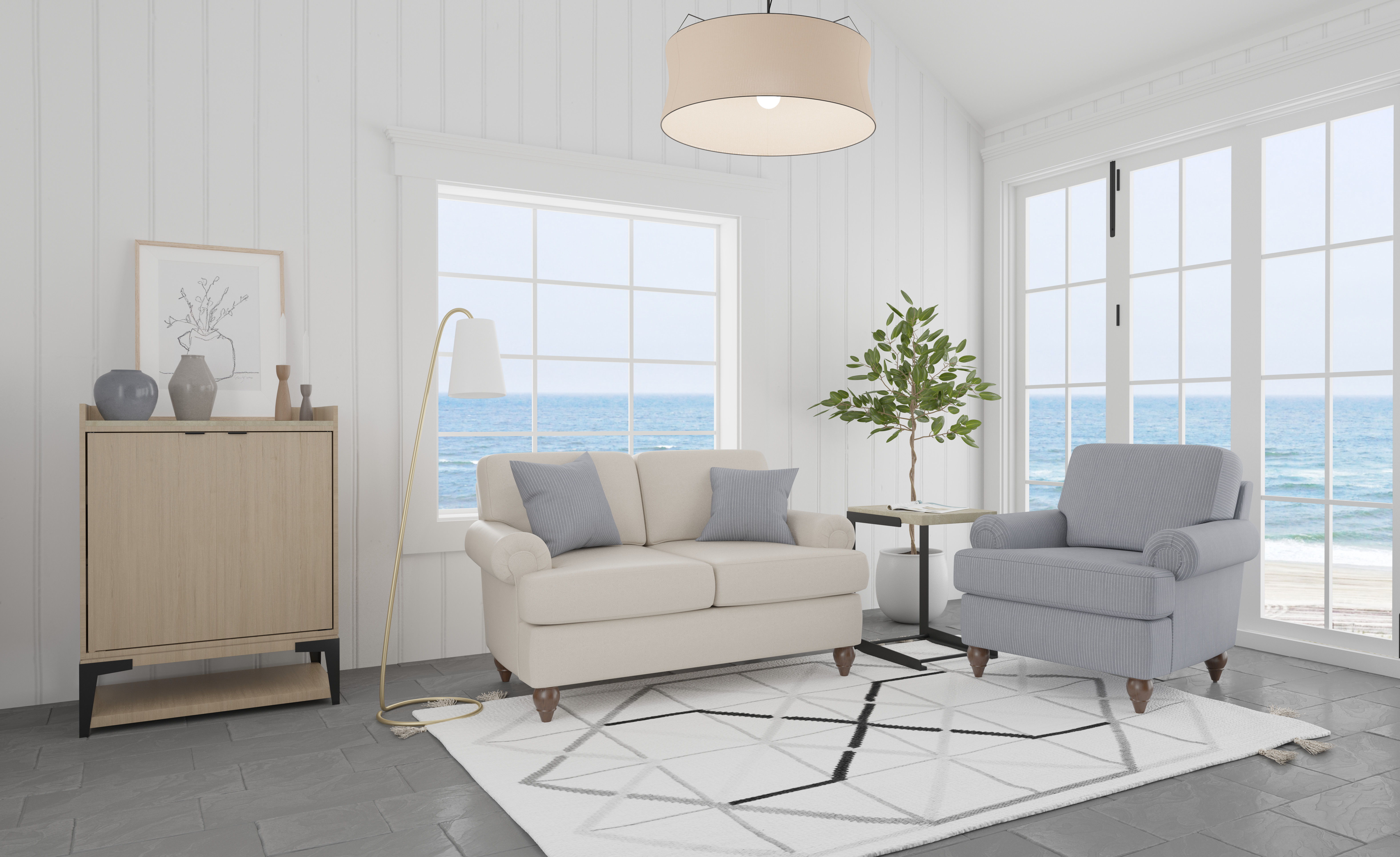 Moxy - 62" Loveseat, blue, view 7