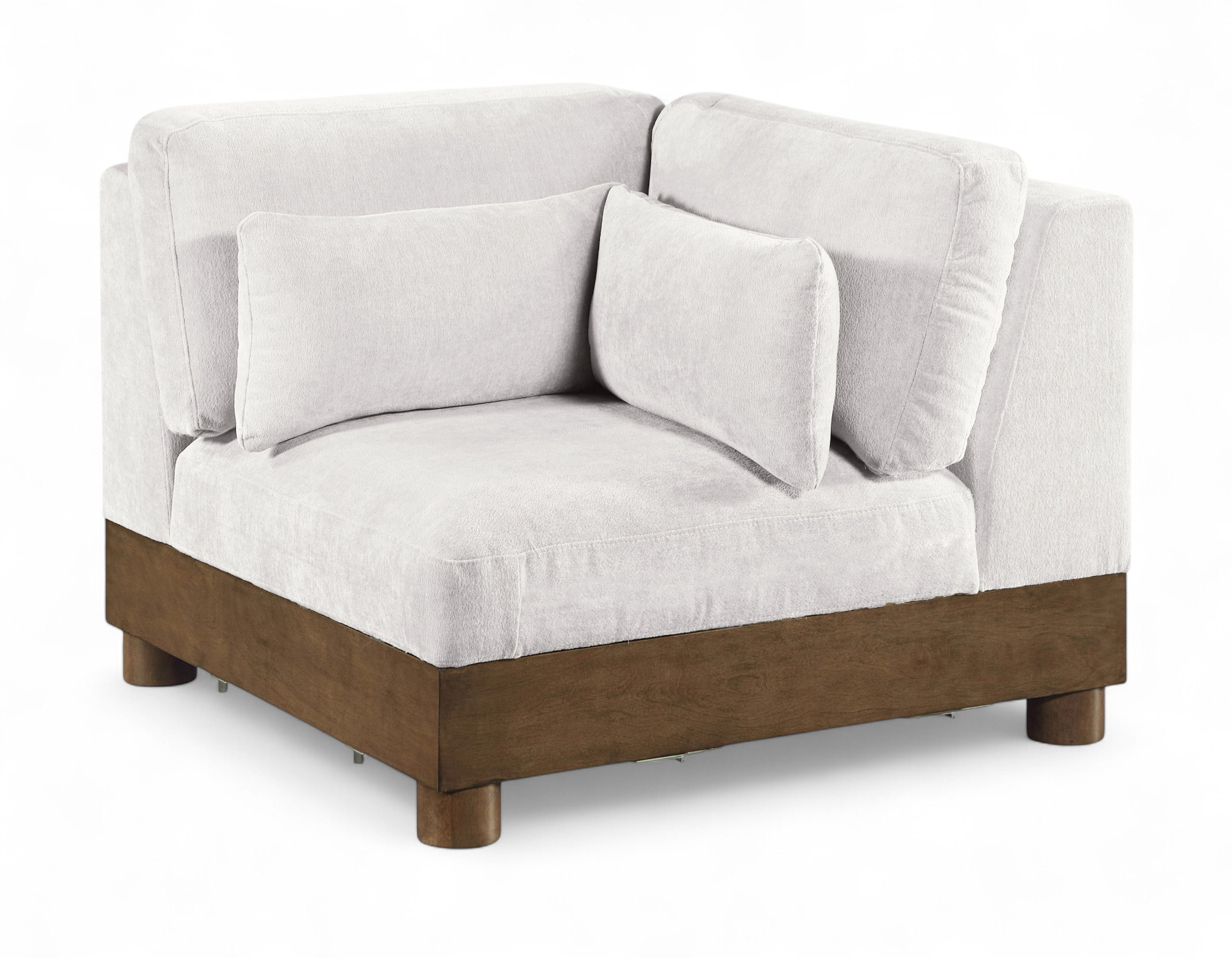 Chenille Fabric Upholstered Modular Corner Chair