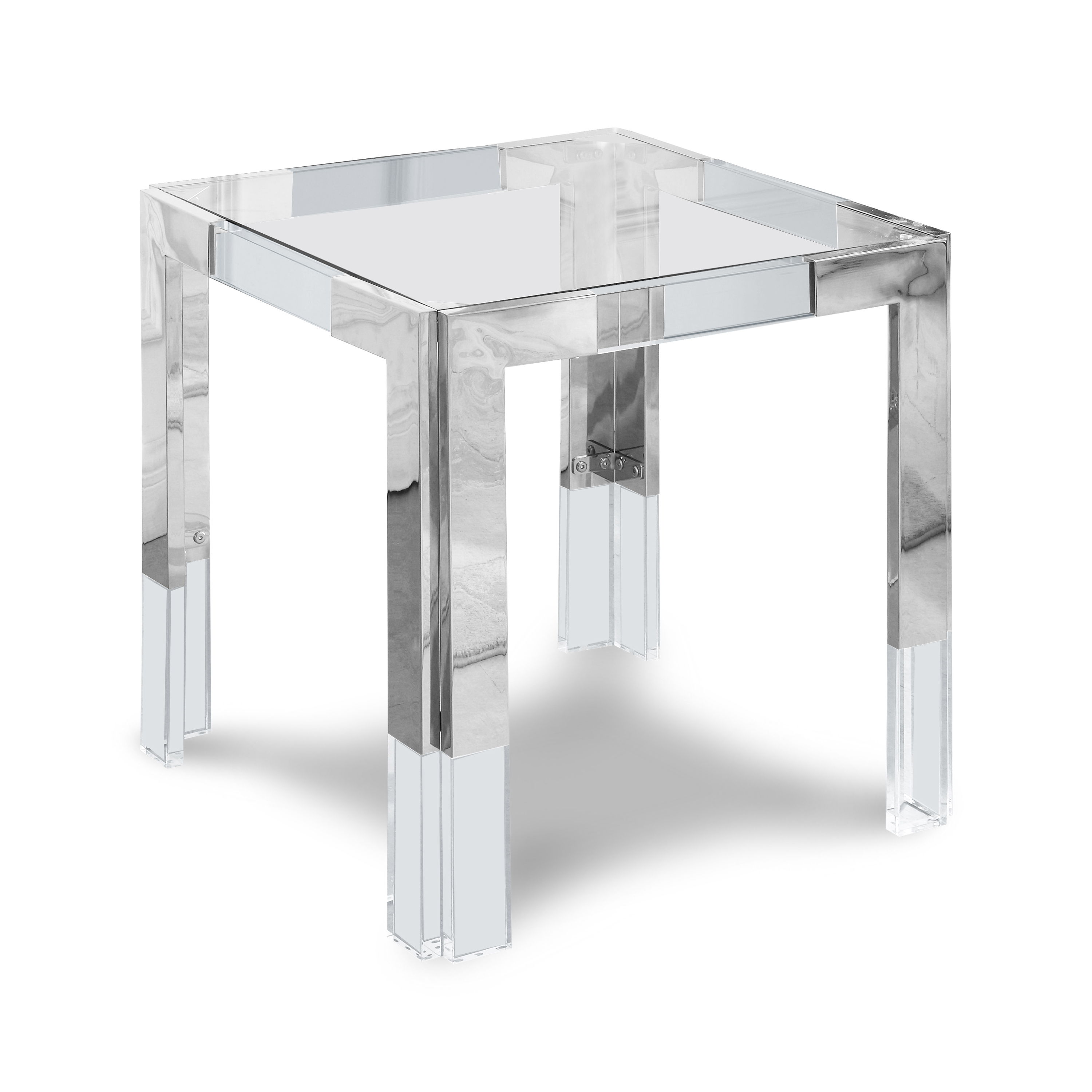 Casper - End Table - Pearl Silver - Steel