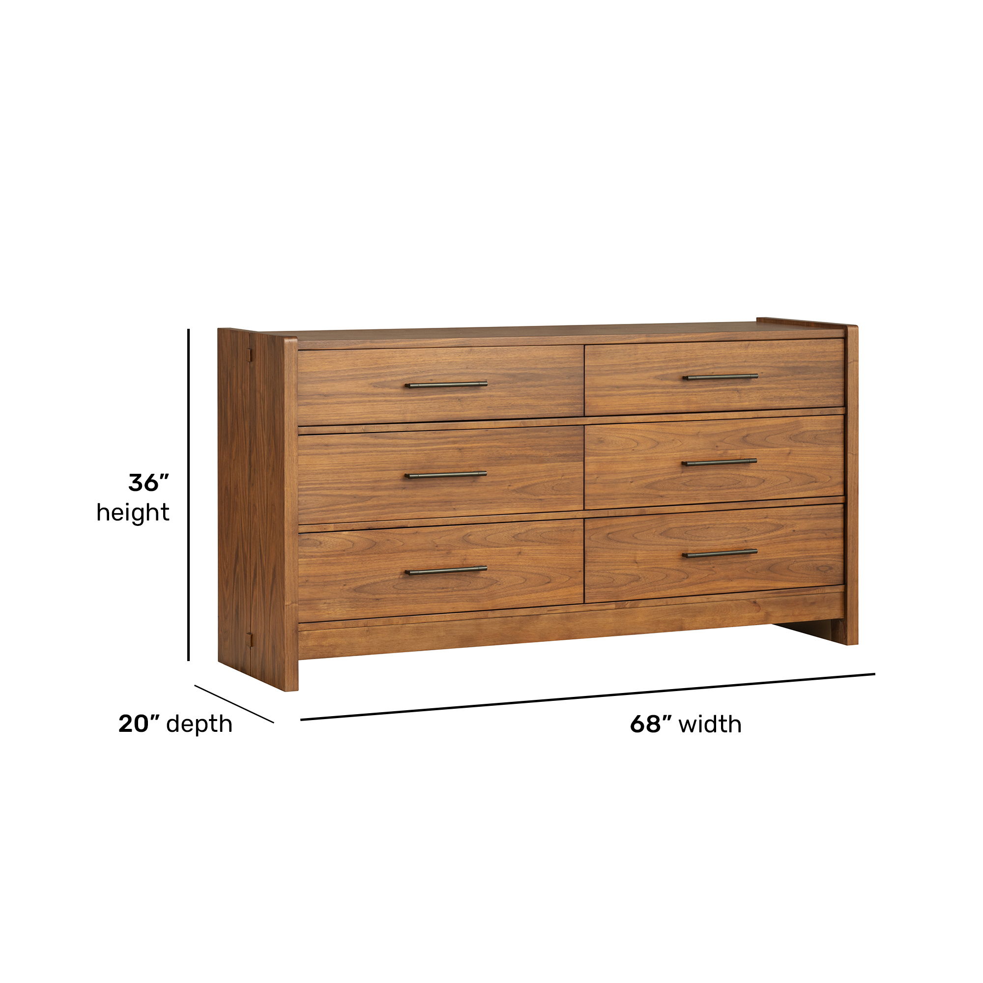 Lincoln - Dresser - Warm Walnut, light brown, view 5
