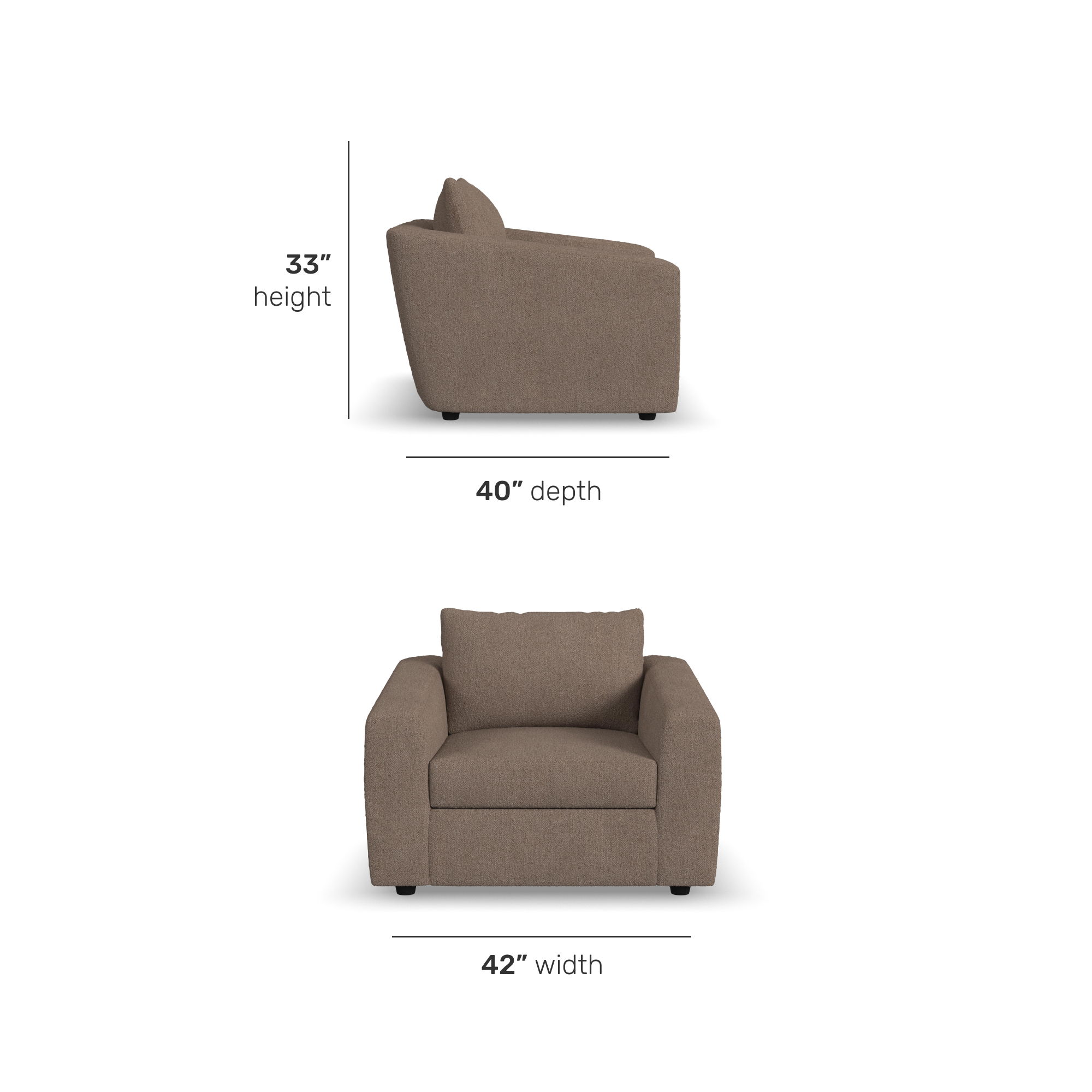 Chevy - Fabric Dining Chair - Brown, light brown, view 6