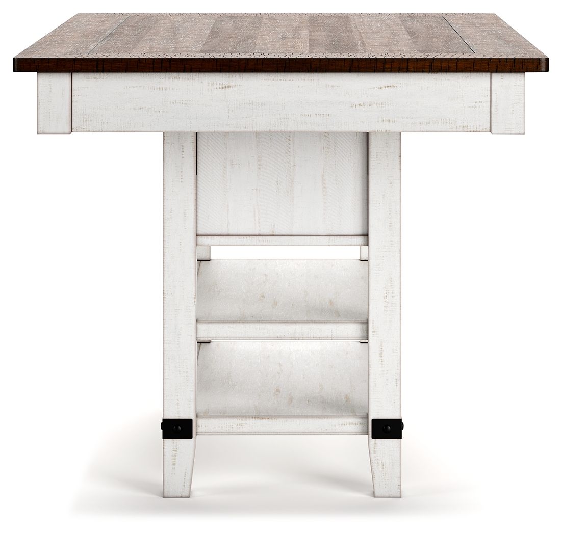 Ashley Furniture Valebeck - Rect Dining Room Counter Table With Wine Rack - White / Brown - Image 7