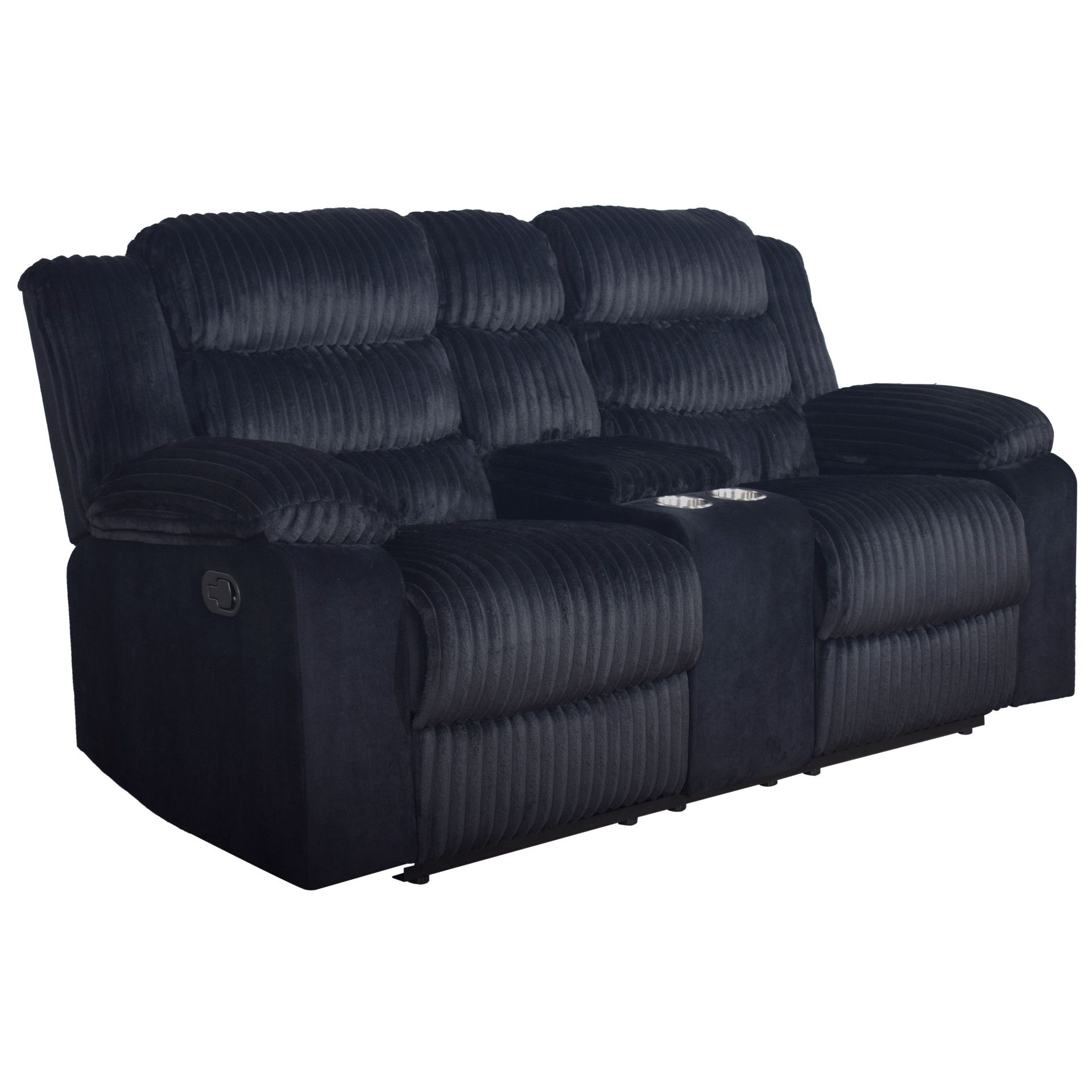 Console Loveseat With Dual Recliners