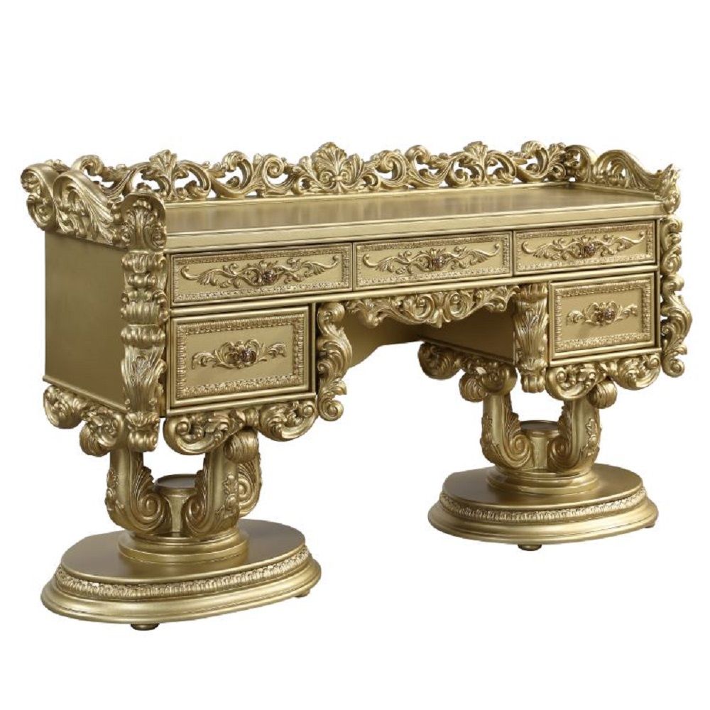 Bernadette - Vanity Desk - Gold, gold, view 2