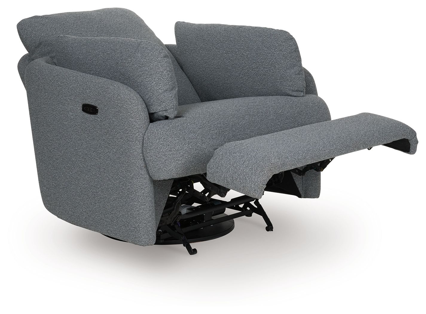 Ashley Furniture Alainmont Next-Gen Nuvella - Swivel Power Recliner - Salt And Pepper - Image 4