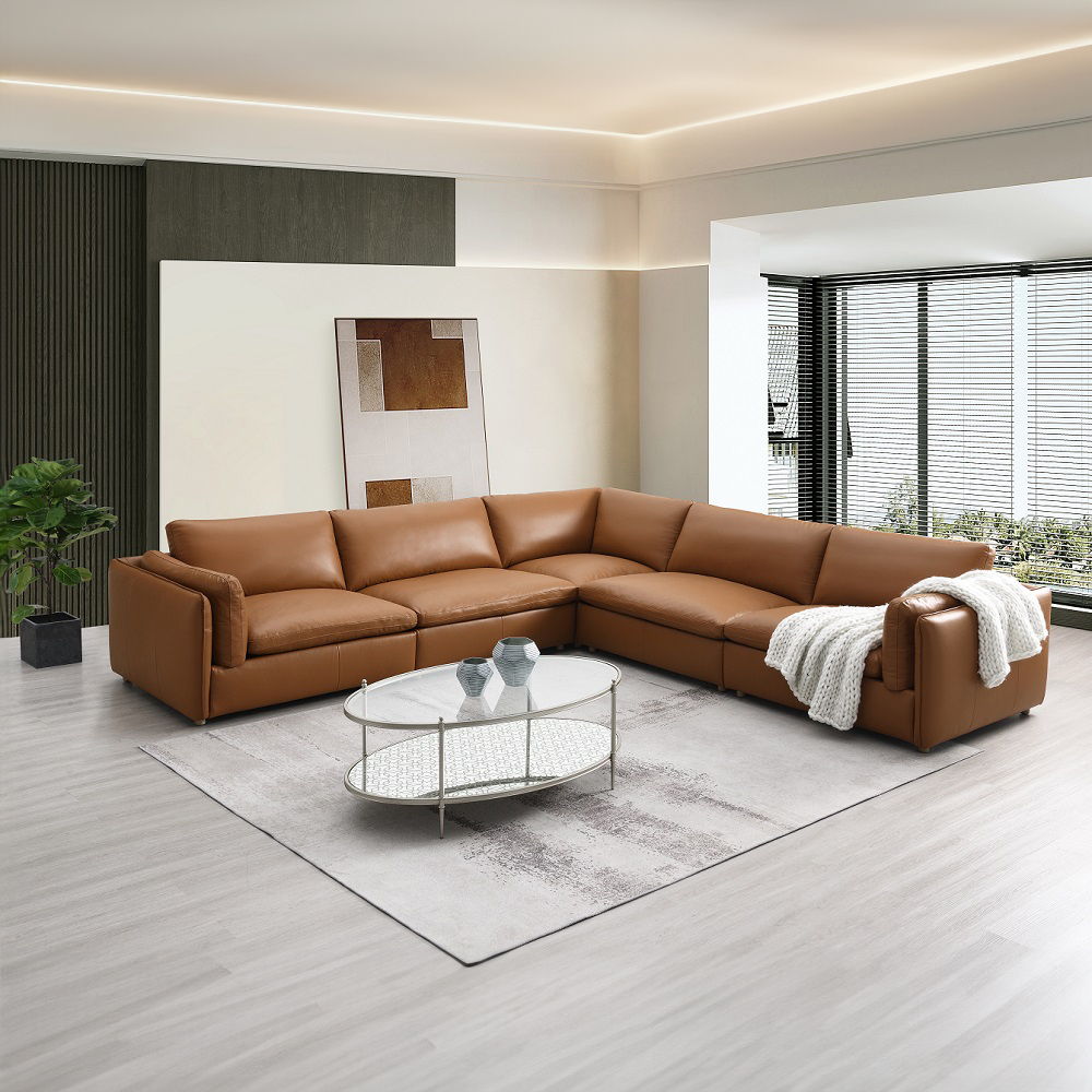 Brighton - Modular Wedge - Brown Top Grain Leather, light brown, view 5
