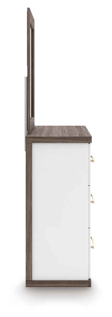 Ashley Furniture Kendanport - Dresser And Mirror - Brown - Image 6