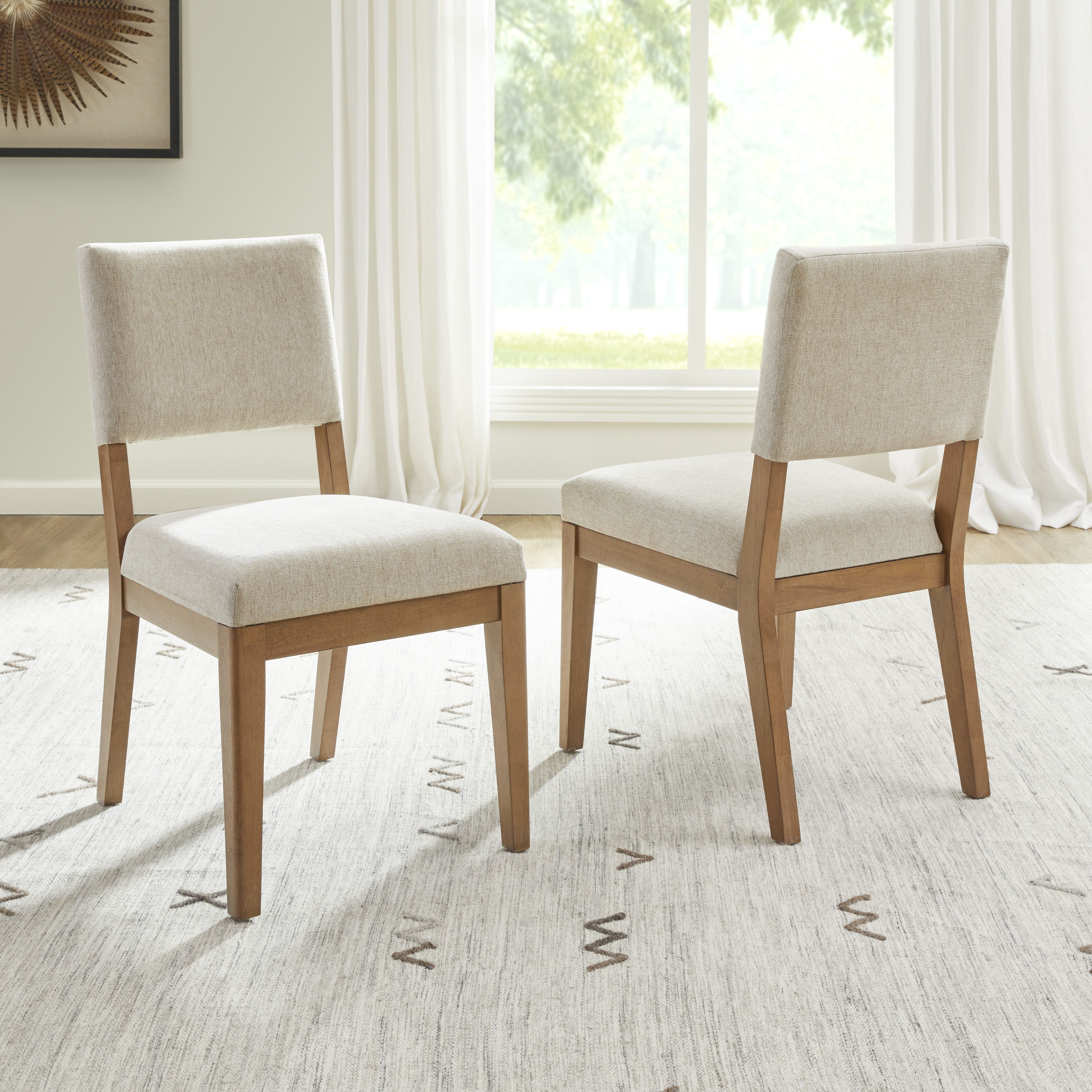Millwork - Dining Chair (Set of 2) - White / Light Brown, white, view 8