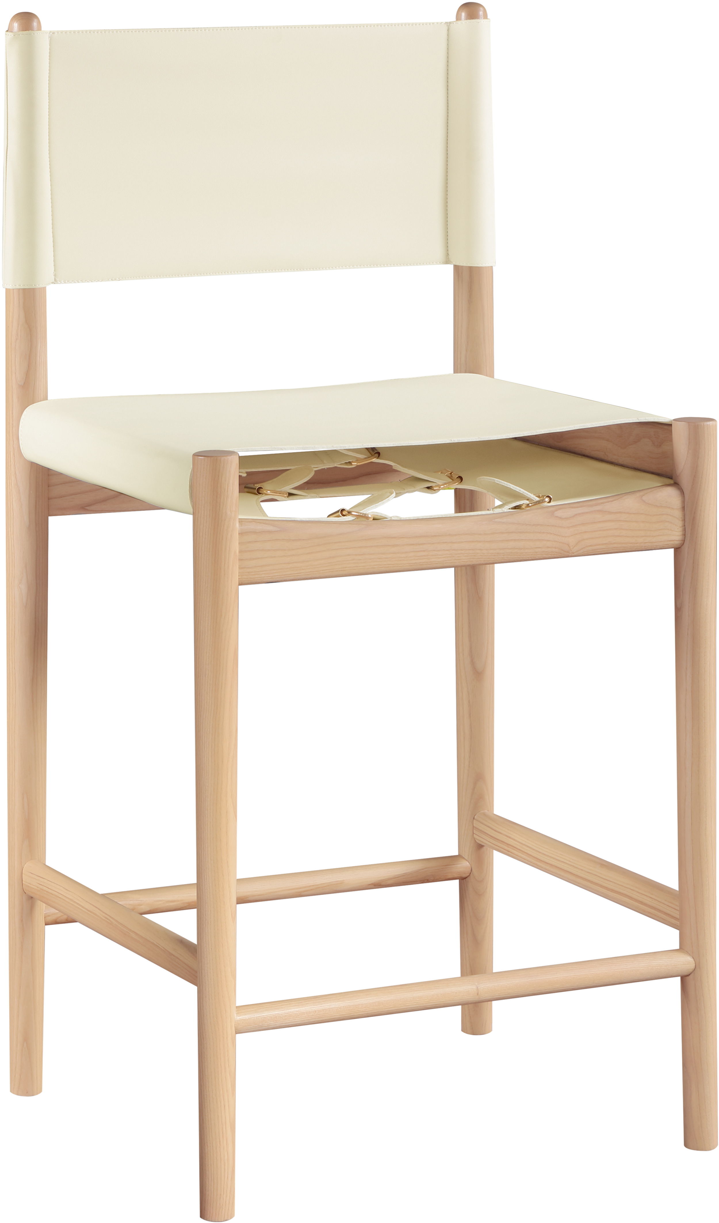 Rawlins - Vegan Leather Counter Stool - Cream