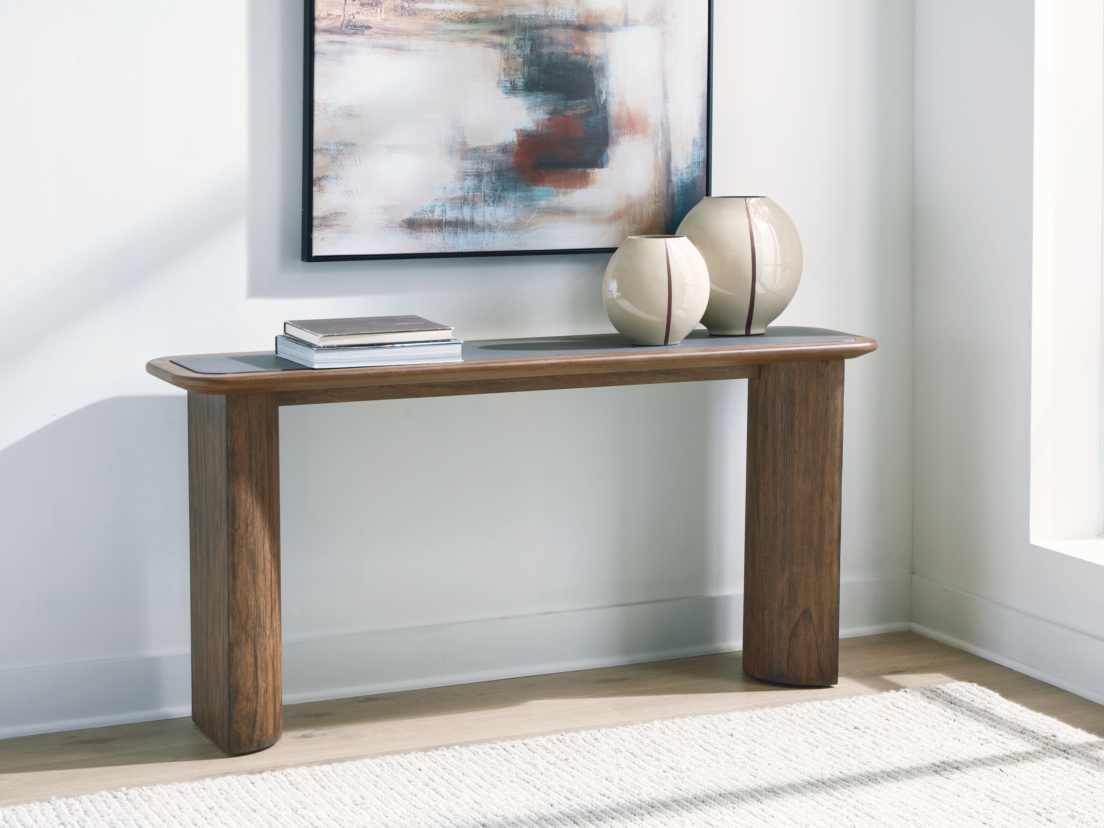 Ashley Furniture Dontayne - Sofa Table - Warm Brown - Image 2