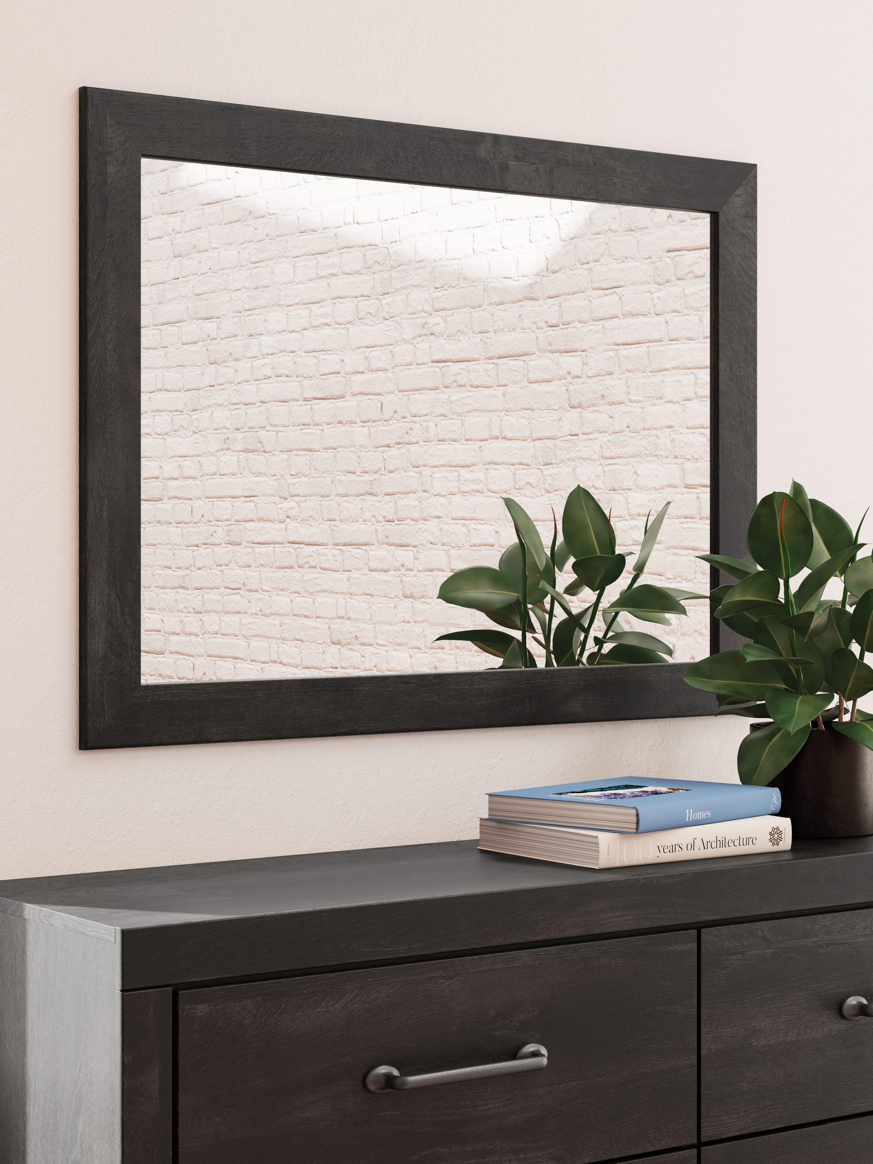 Ashley Furniture Hollivern - Dresser And Mirror - Dark Gray - Image 9